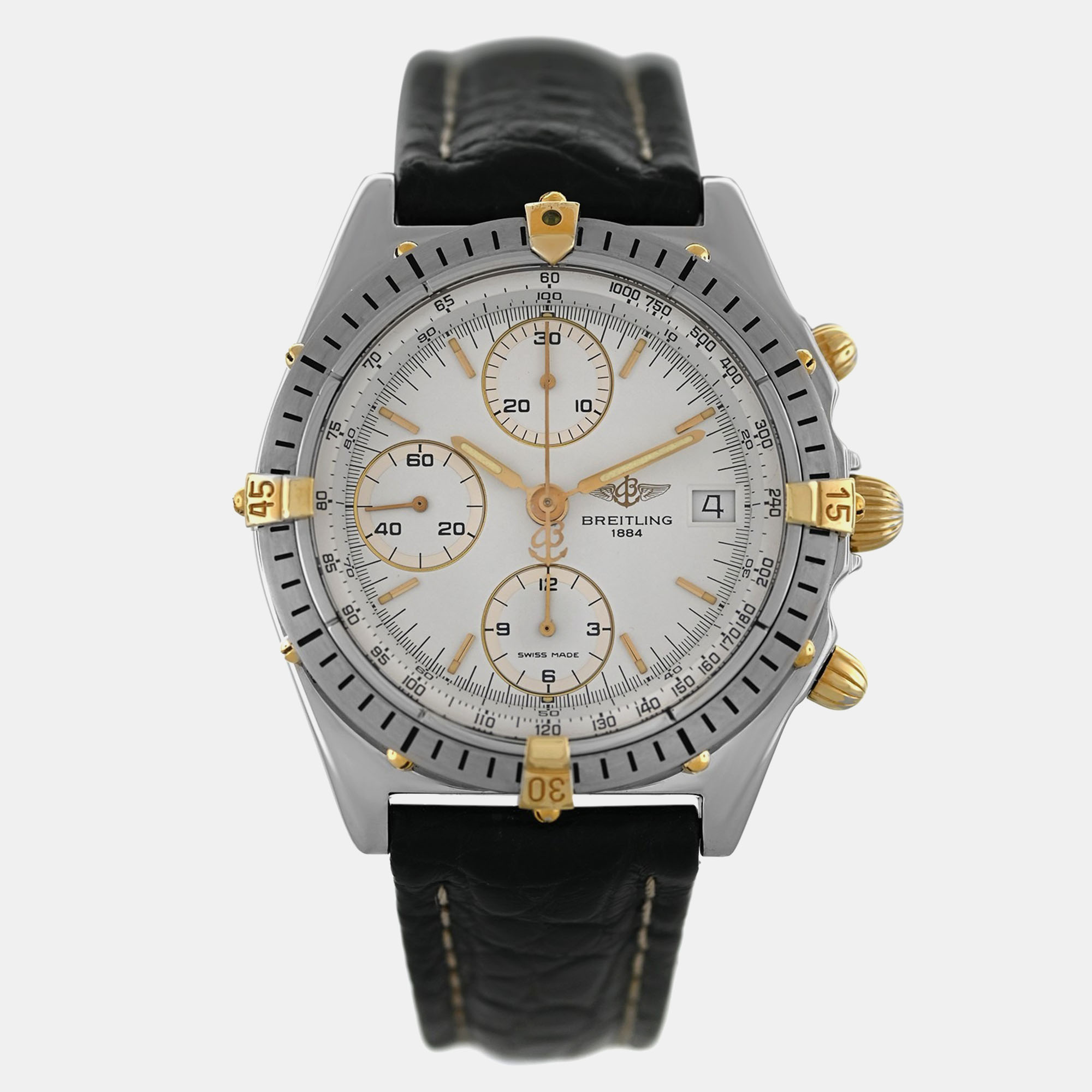 

Breitling Chronomat B13048 Automatic White 18k Yellow Gold Stainless Steel Men's Wristwatch 40 mm