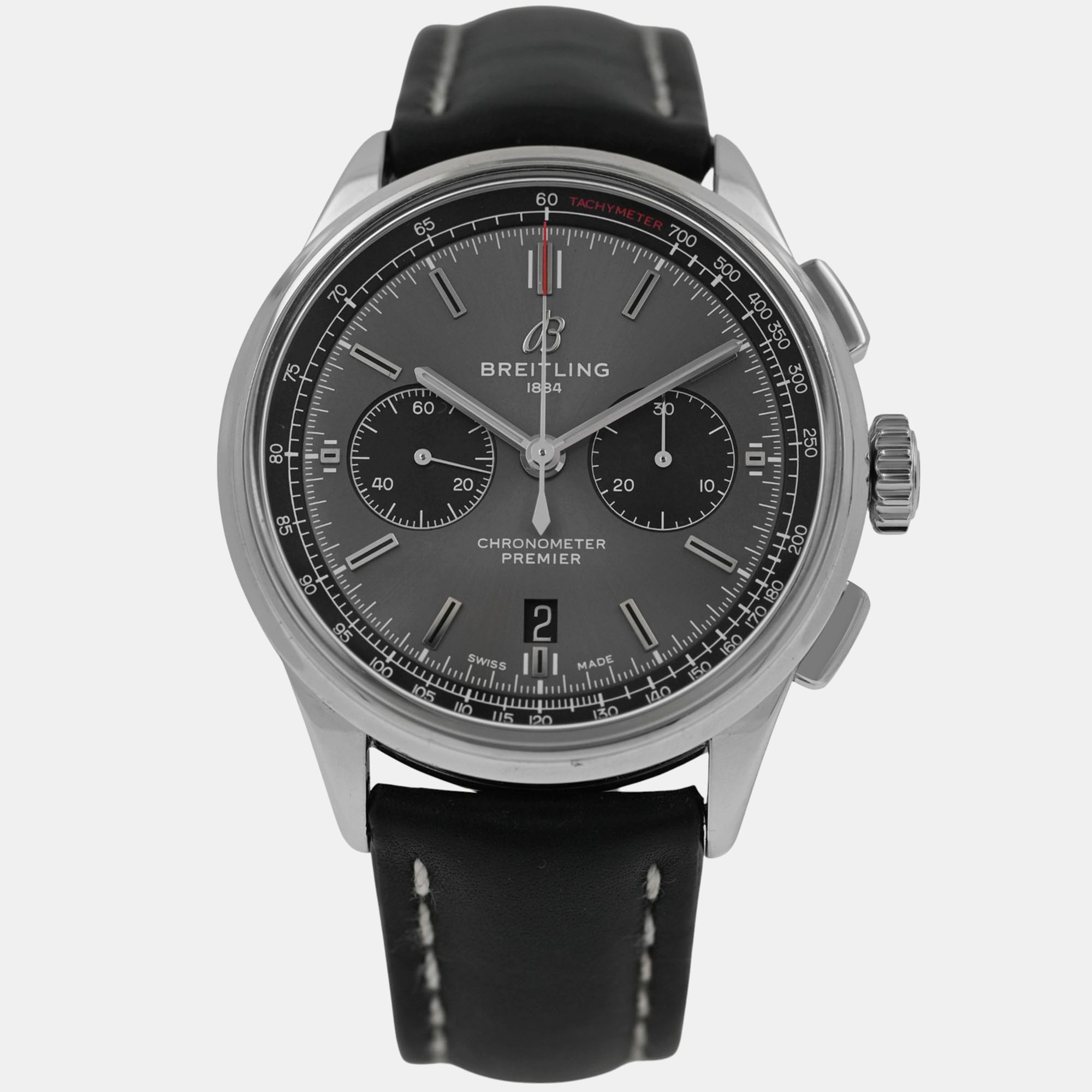 

Breitling Premier B01 AB0118 Automatic Grey Stainless Steel Men's Wristwatch 42 mm