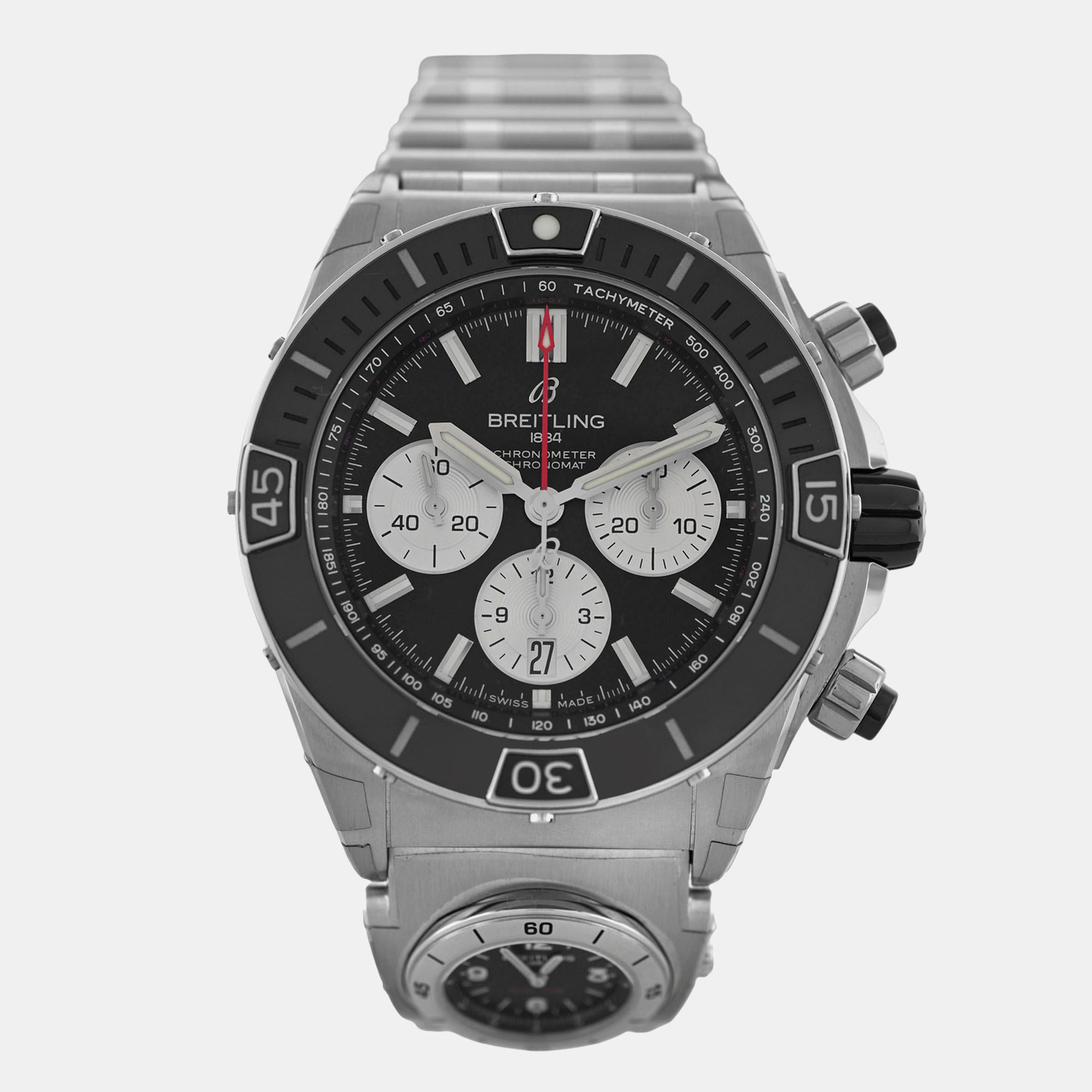 

Breitling Super Chronomat A13340 Automatic Black Stainless Steel Men's Wristwatch 44 mm