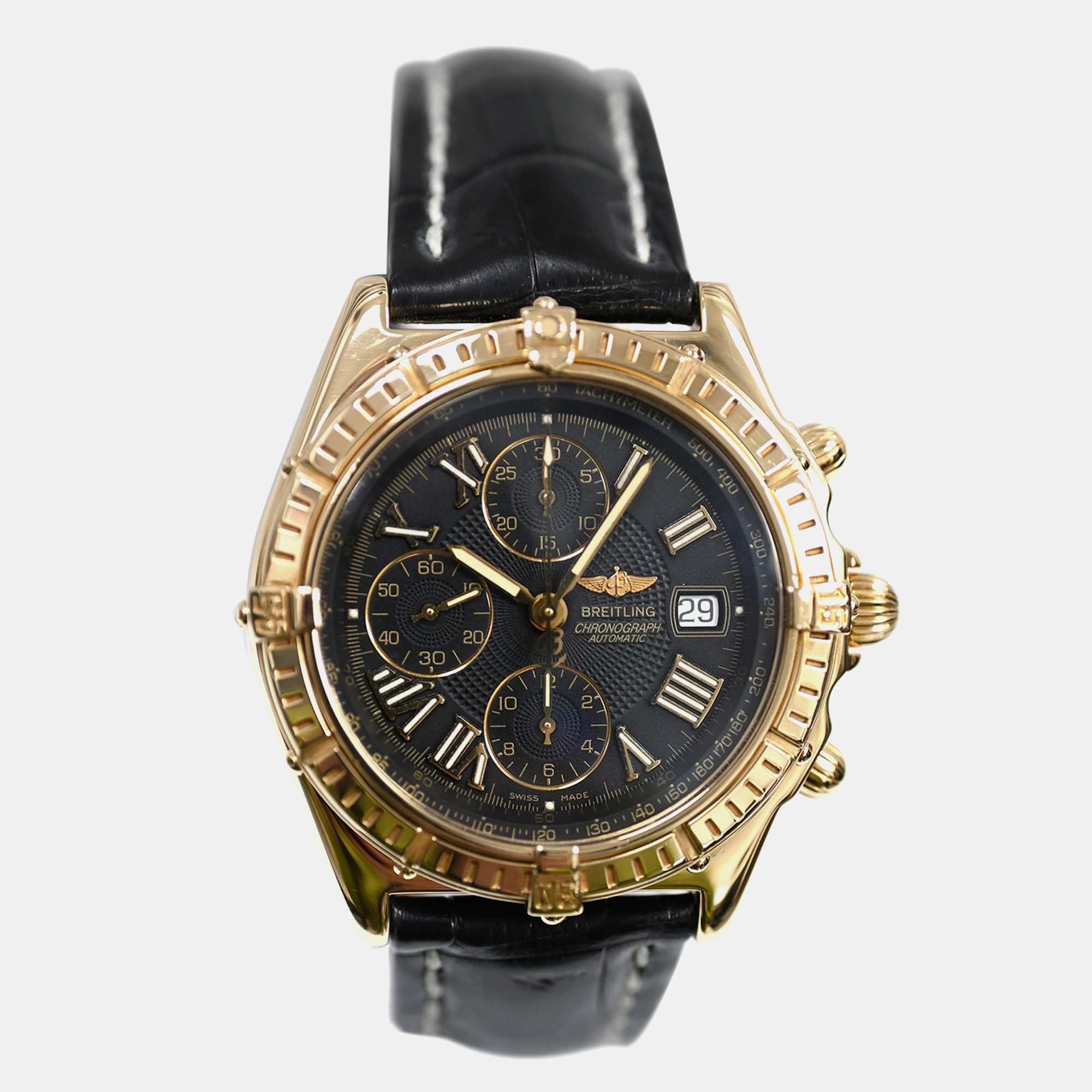 

Breitling Crosswind K13055 Automatic Chronograph 18K Rose Gold Men's Wristwatch 43 mm, Black