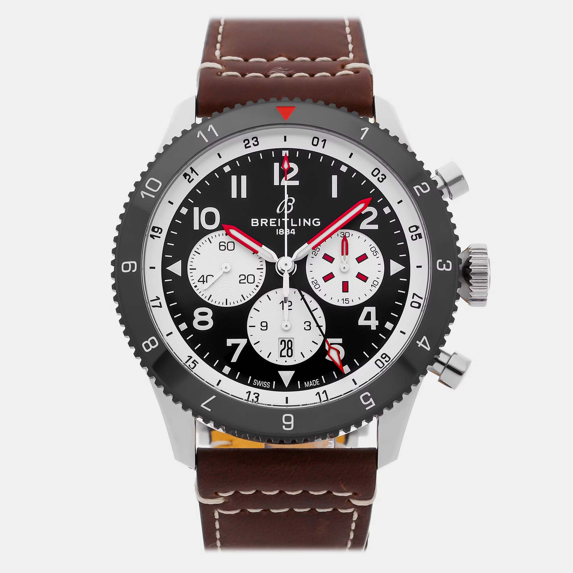 

Breitling Super Avi B04 YB04451A1B1X1 Automatic Chronograph Black Dial Stainless Steel Men's Wristwatch