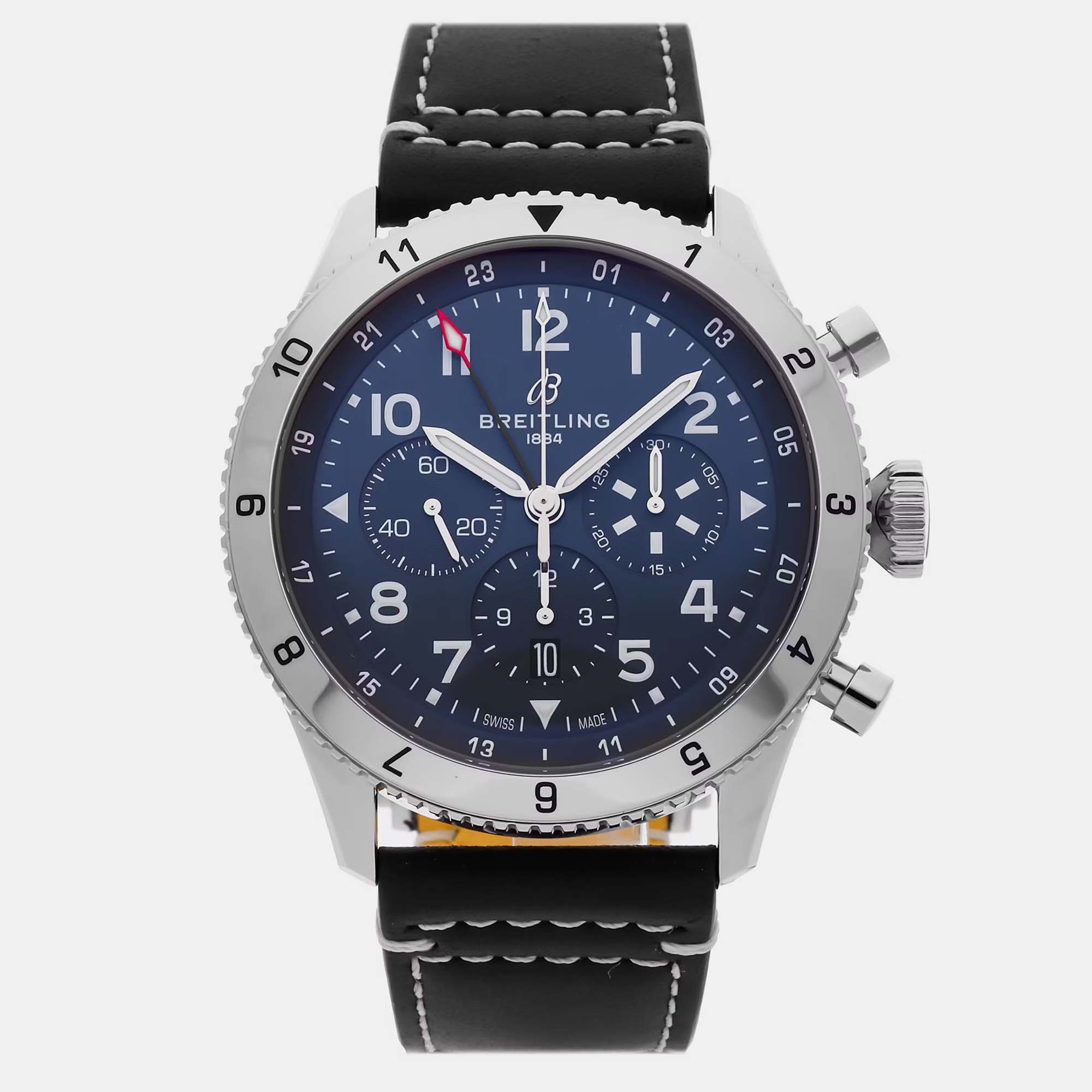 

Pre-Owned Breitling Super Avi B04 Chronograph GMT Tribute AB04451A1C1X1, Blue