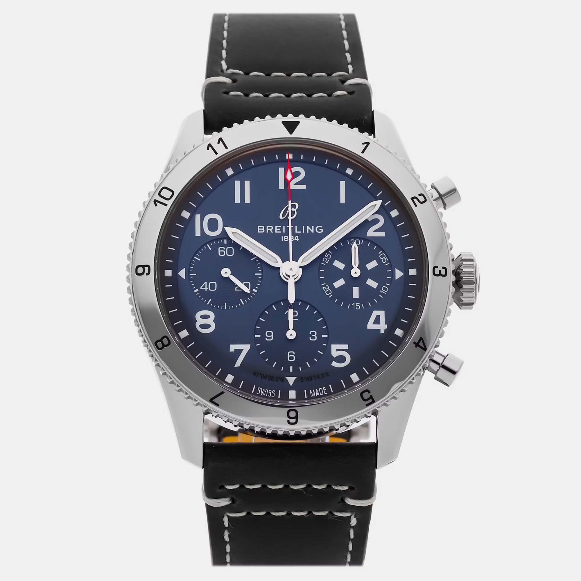 

Pre-Owned Breitling Classic Avi Chronograph F4U Corsair A233801A1C1X1, Blue
