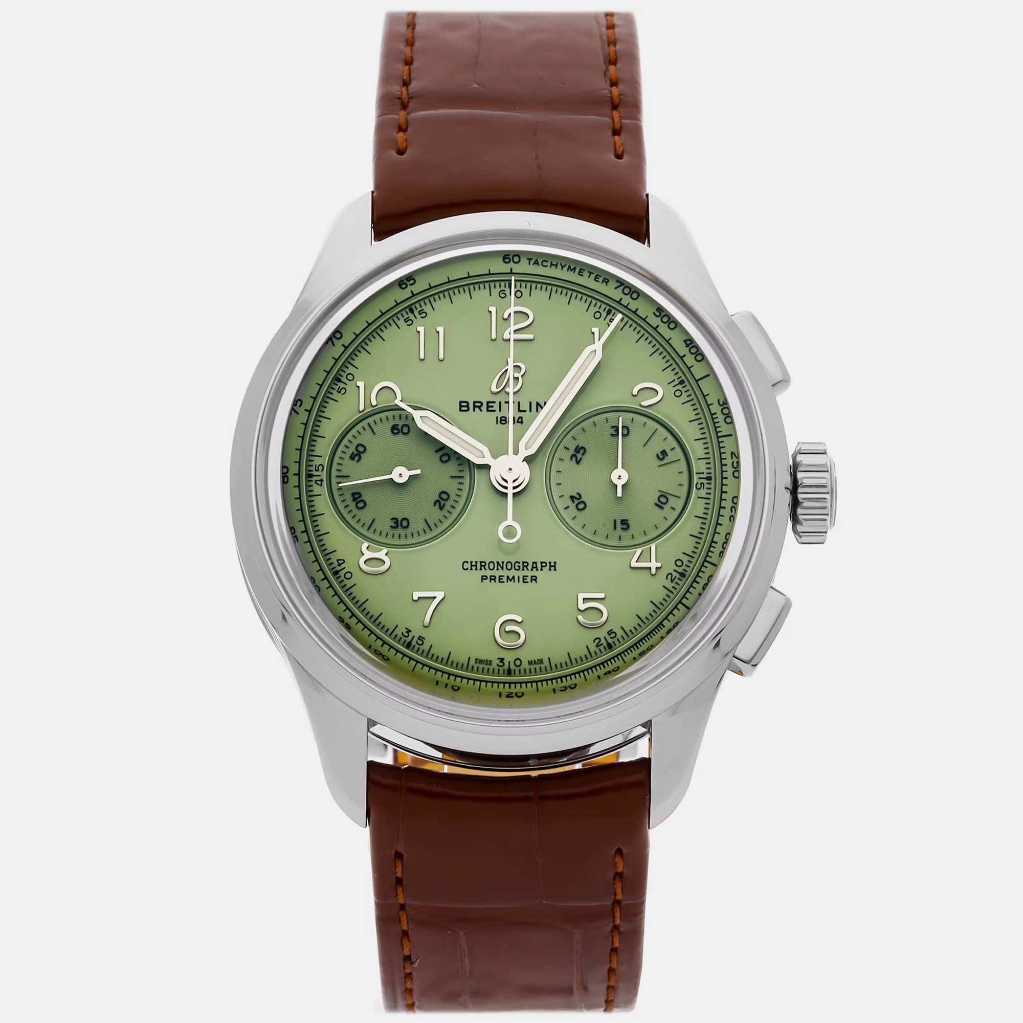 

Pre-Owned Breitling Premier B09 Chronograph AB0930D31L1P1, Green