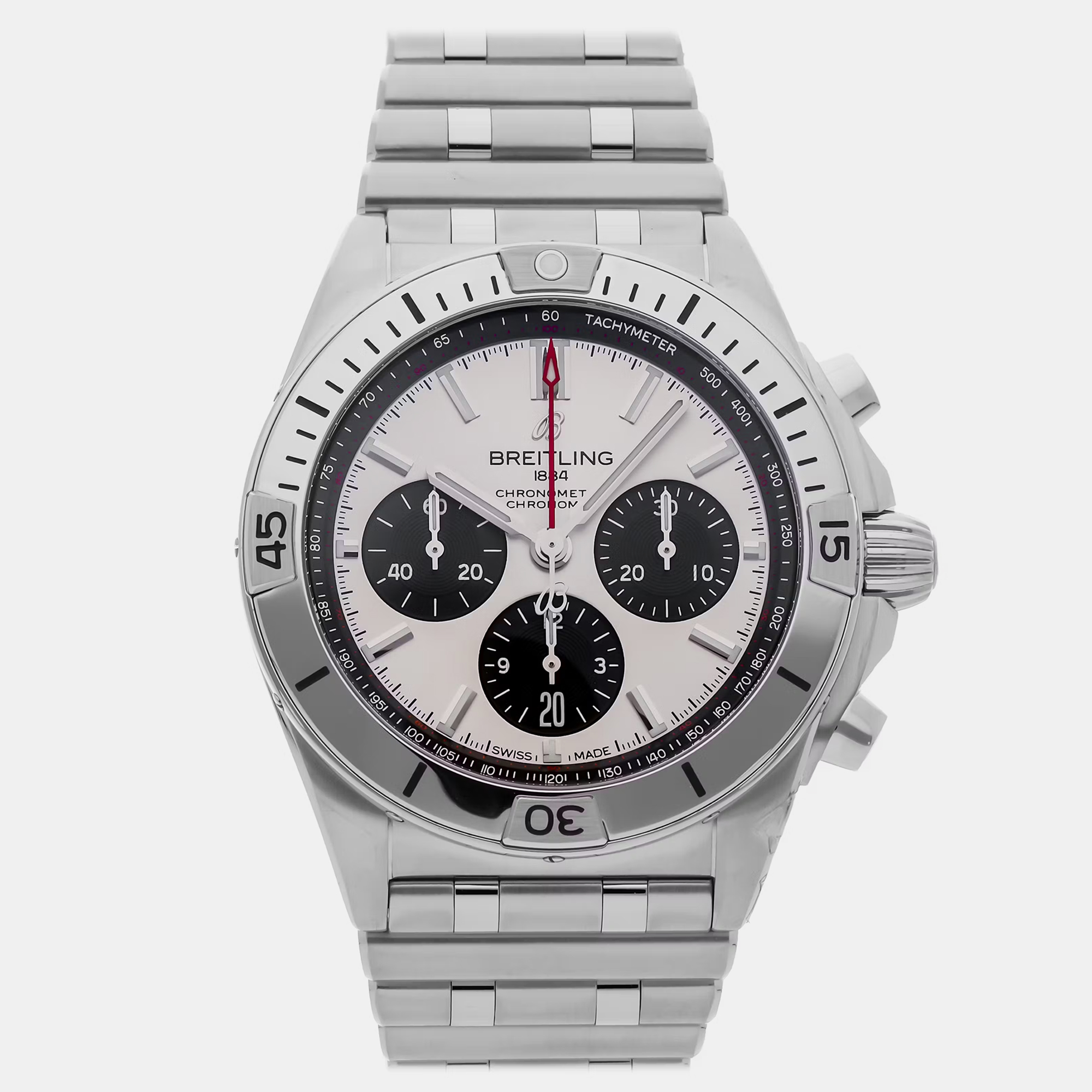

Pre-Owned Breitling Chronomat B01 AB0134101G1A1 Silver Automatic Stainless Steel Men's Wristwatch 42 MM
