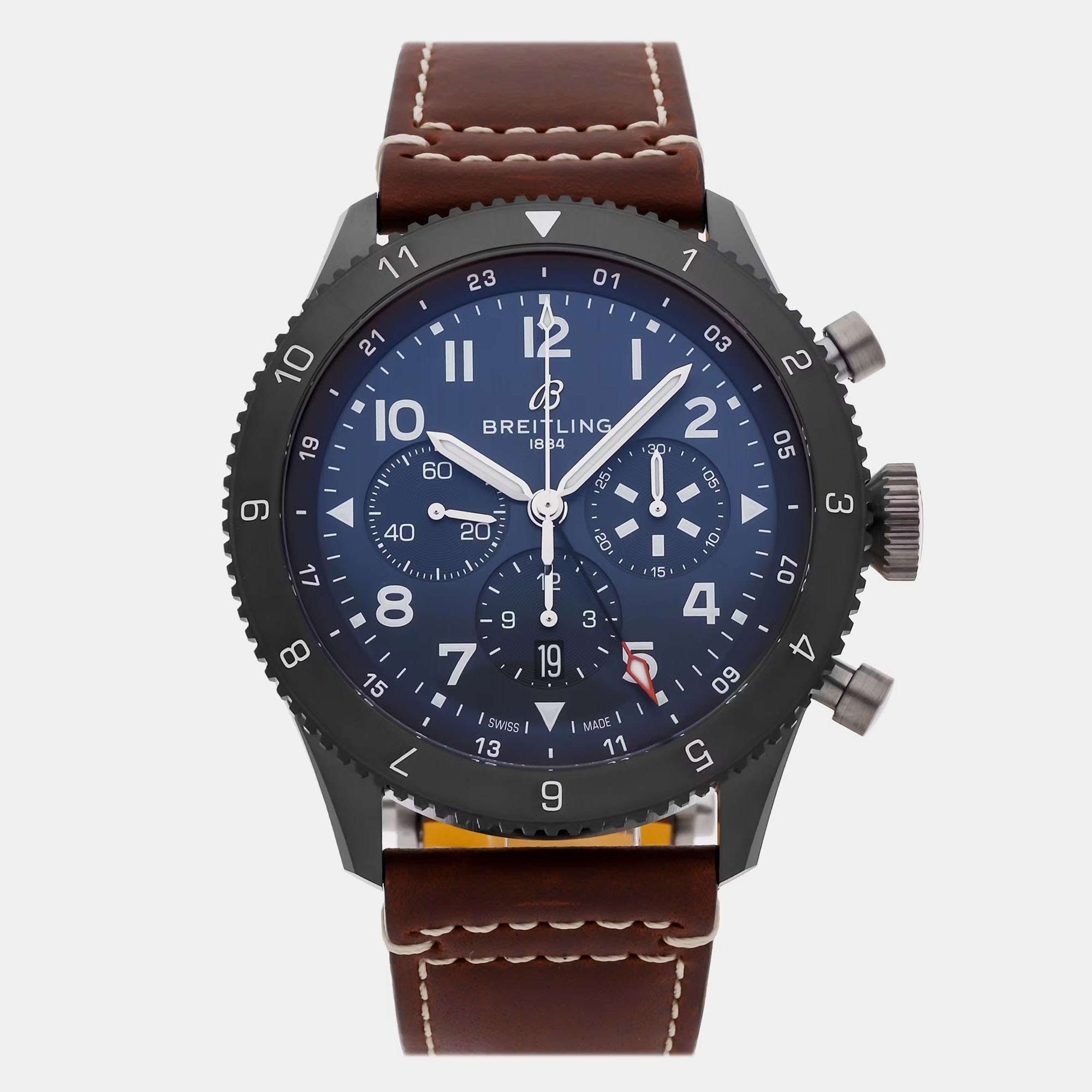 

Breitling Super Avi B04 SB04452A1C1X2 Automatic Chronograph Blue Dial Stainless Steel Ceramic Men's Wristwatch