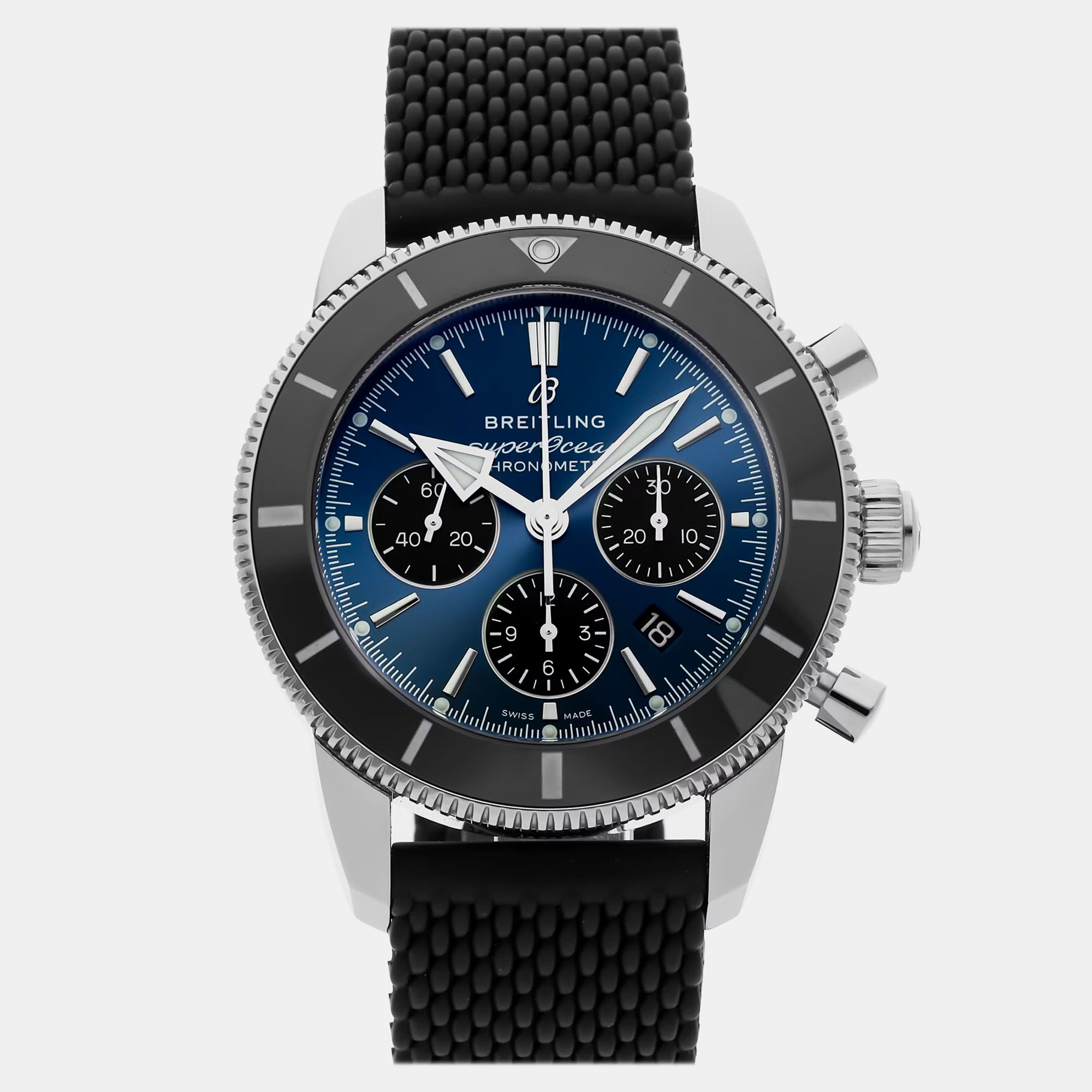 

Pre-Owned Breitling Superocean Heritage B01 Chronograph AB0162121C1S1 44 mm, Blue