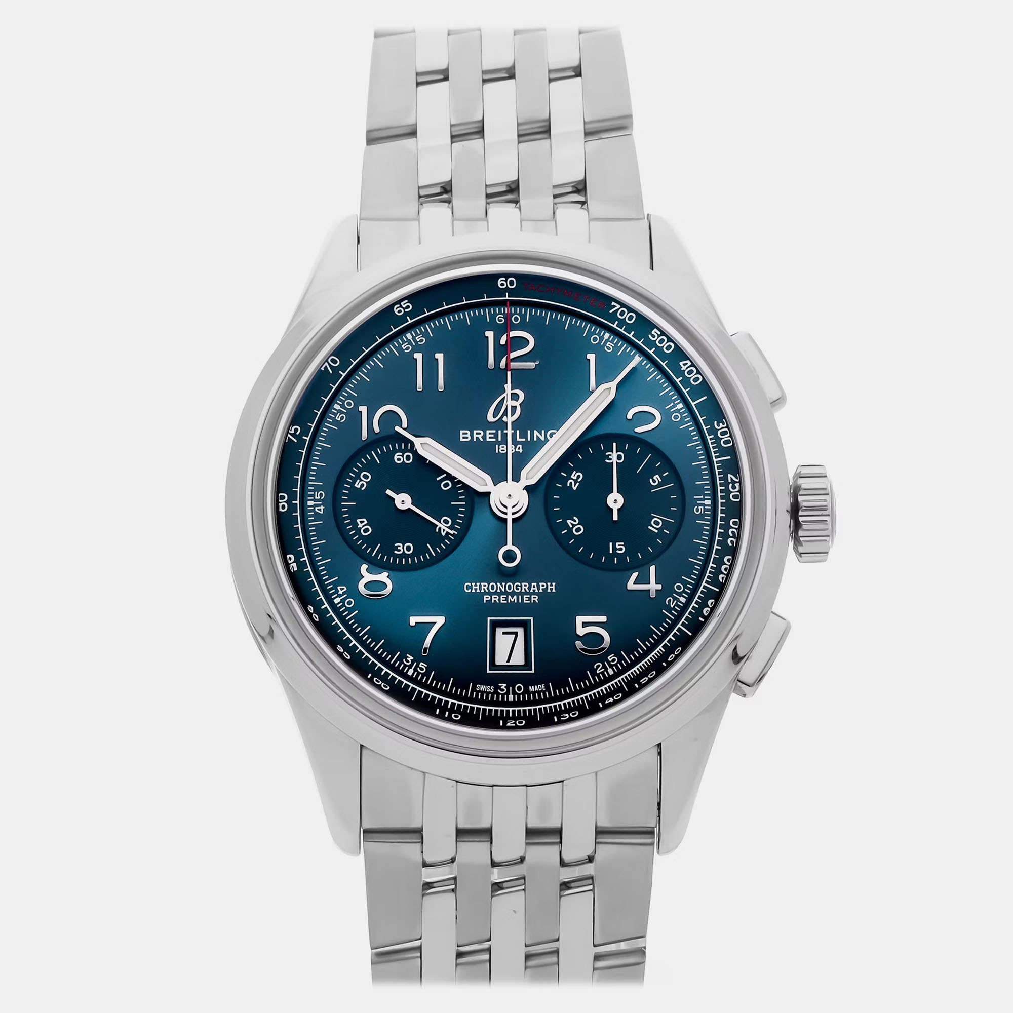 

Pre-Owned Breitling Premier B01 Chronograph AB0145171C1A1 42 mm, Blue