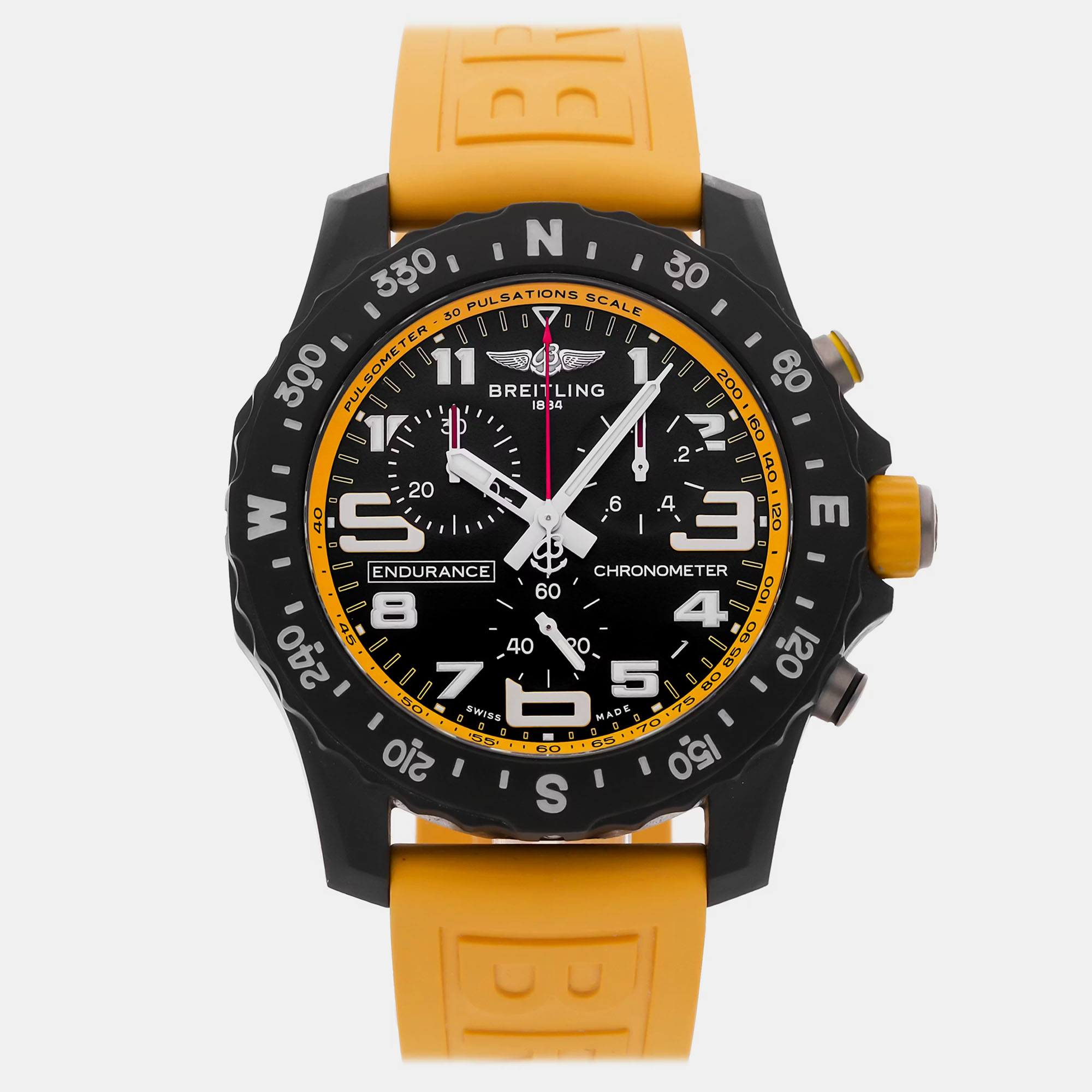 

Pre-Owned Breitling Endurance Pro X82310A41B1S1 Black Quartz Breitlight Men's Wristwatch 44 MM