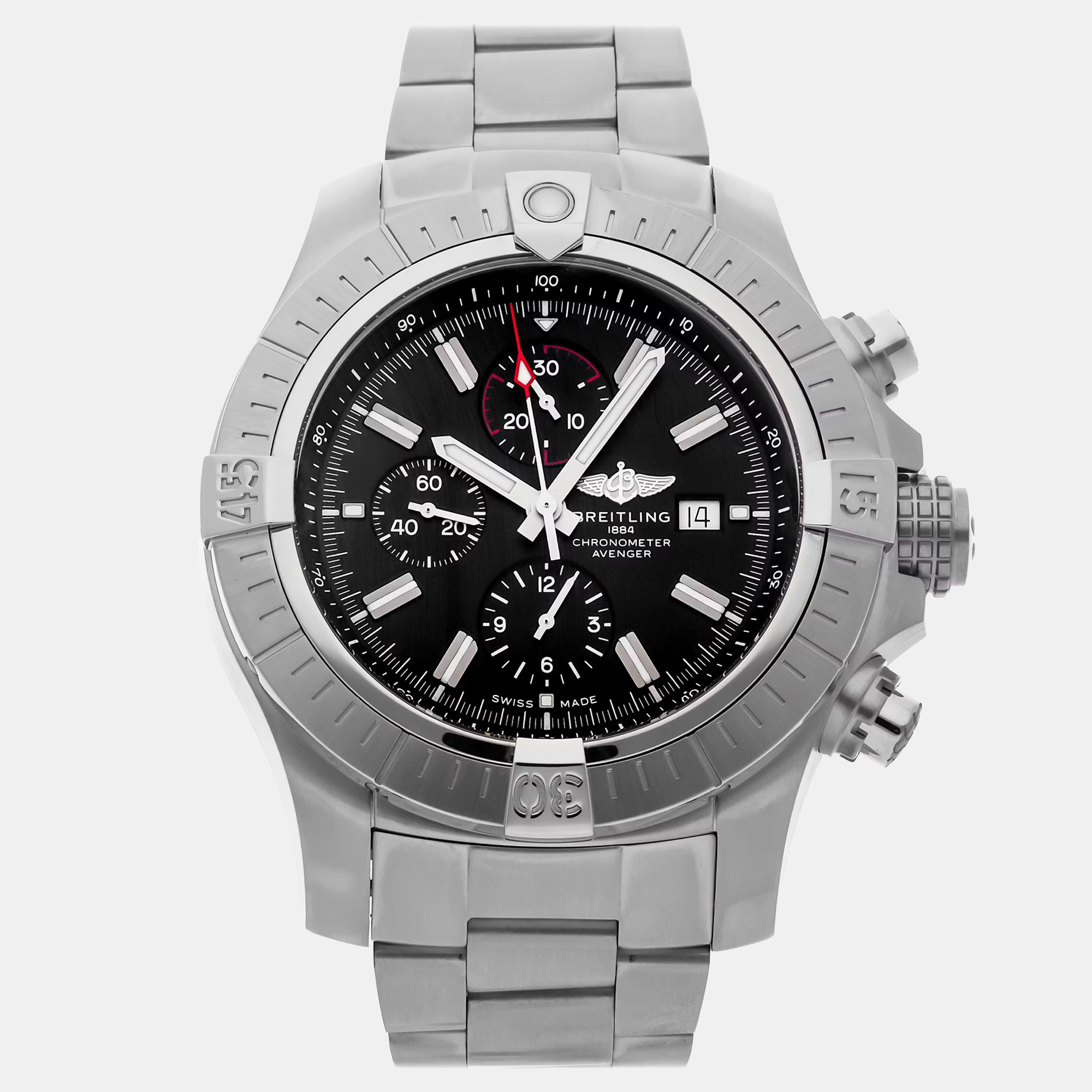 

Pre-Owned Breitling Super Avenger Chronograph A13375101B1A1 48 mm, Black