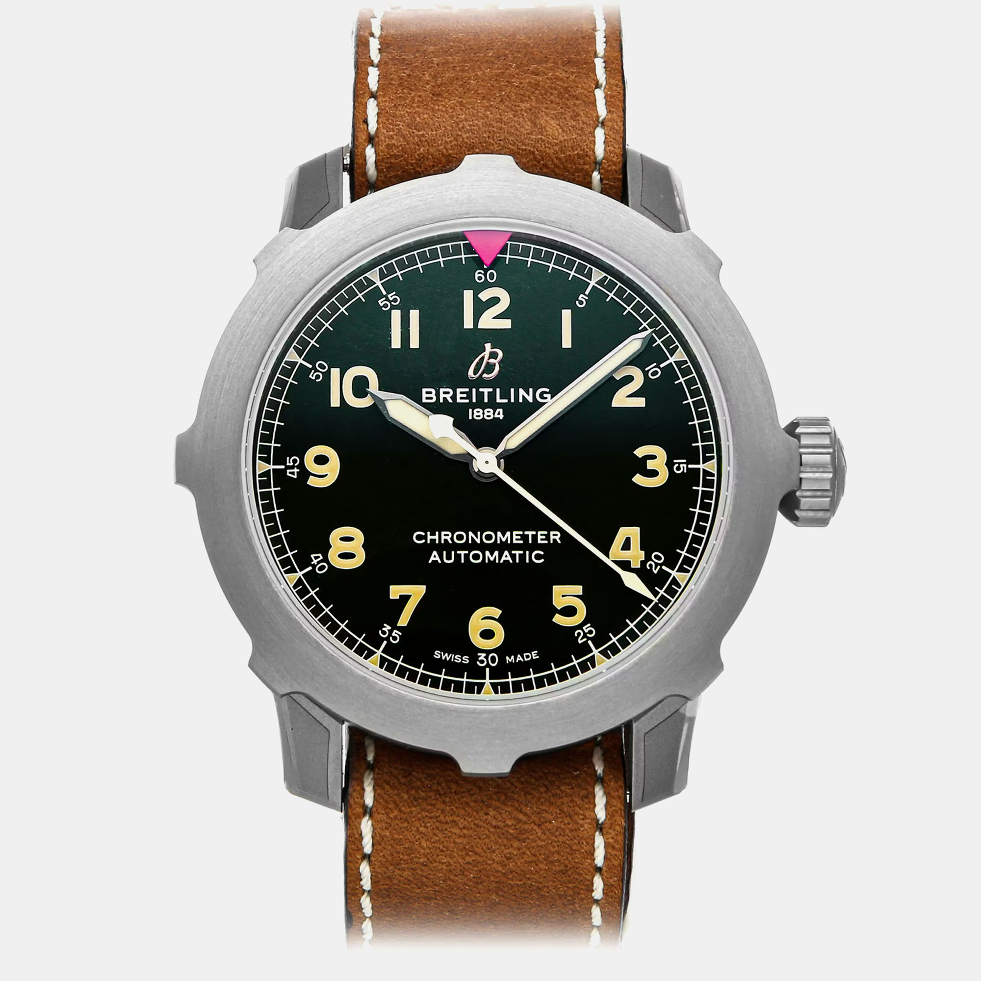 

Pre-Owned Breitling Aviator Super 8 B20 EB2040101L1X1, Green