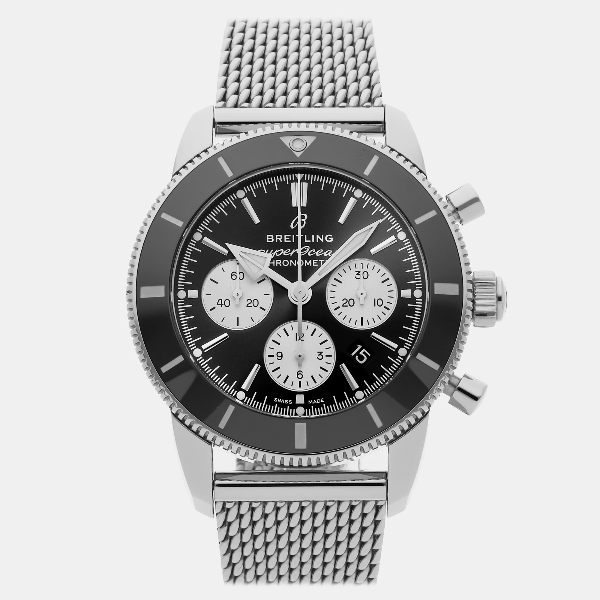 

Pre-Owned Breitling Superocean Heritage B01 Chronograph AB0162121B1A1 Black Automatic Stainless Steel Men's Wristwatch 44 MM