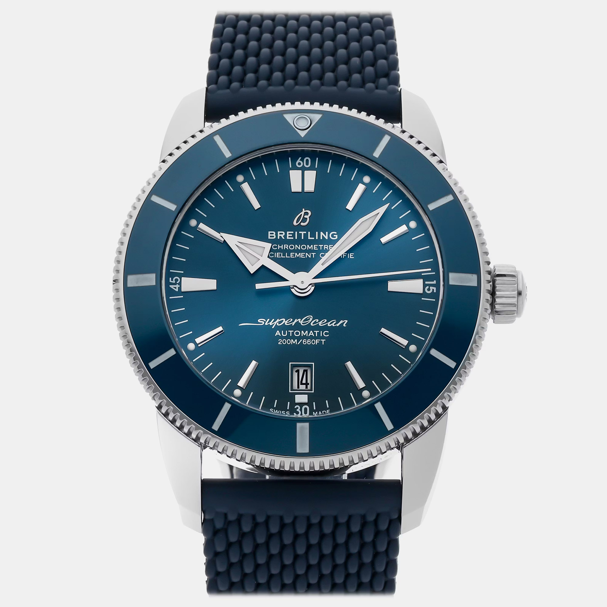 

Pre-Owned Breitling Superocean Heritage B20 AB2020161C1S1 Blue Automatic Stainless Steel Men's Wristwatch 46 MM
