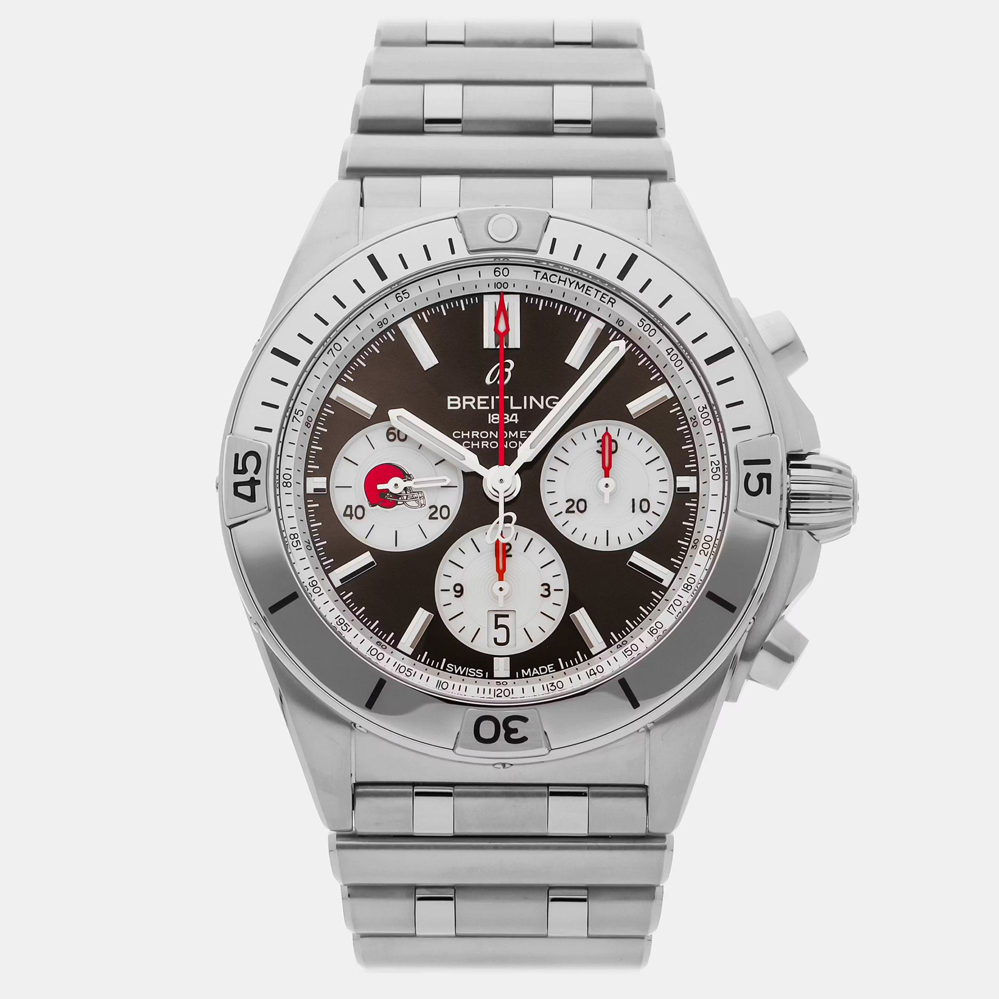 Pre-Owned Breitling Chronomat B01 NFL Cleveland Browns Edition AB01342B1B6A1