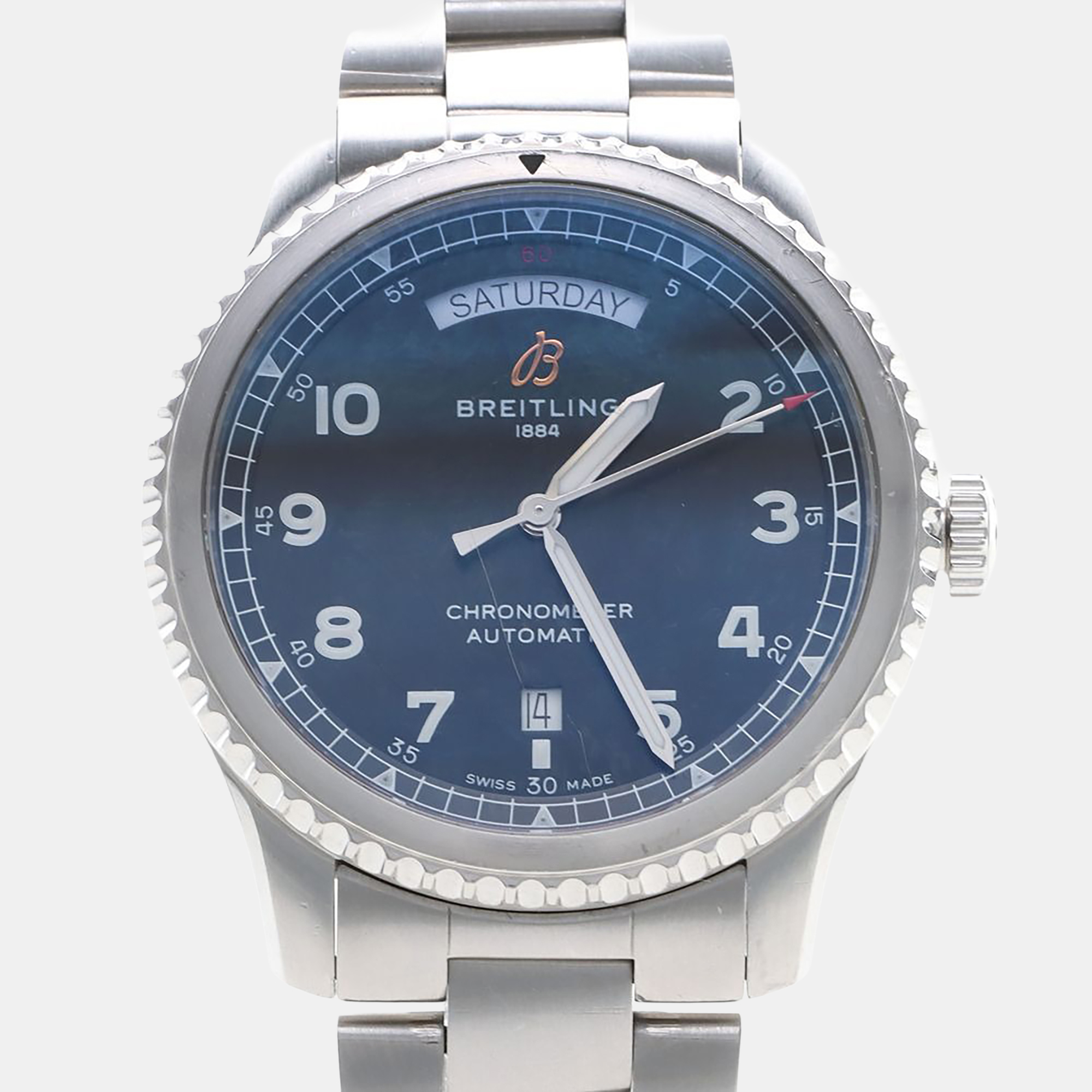 

Breitling Aviator 8 A45330 Automatic Stainless Steel Men's Wristwatch 41 mm, Blue