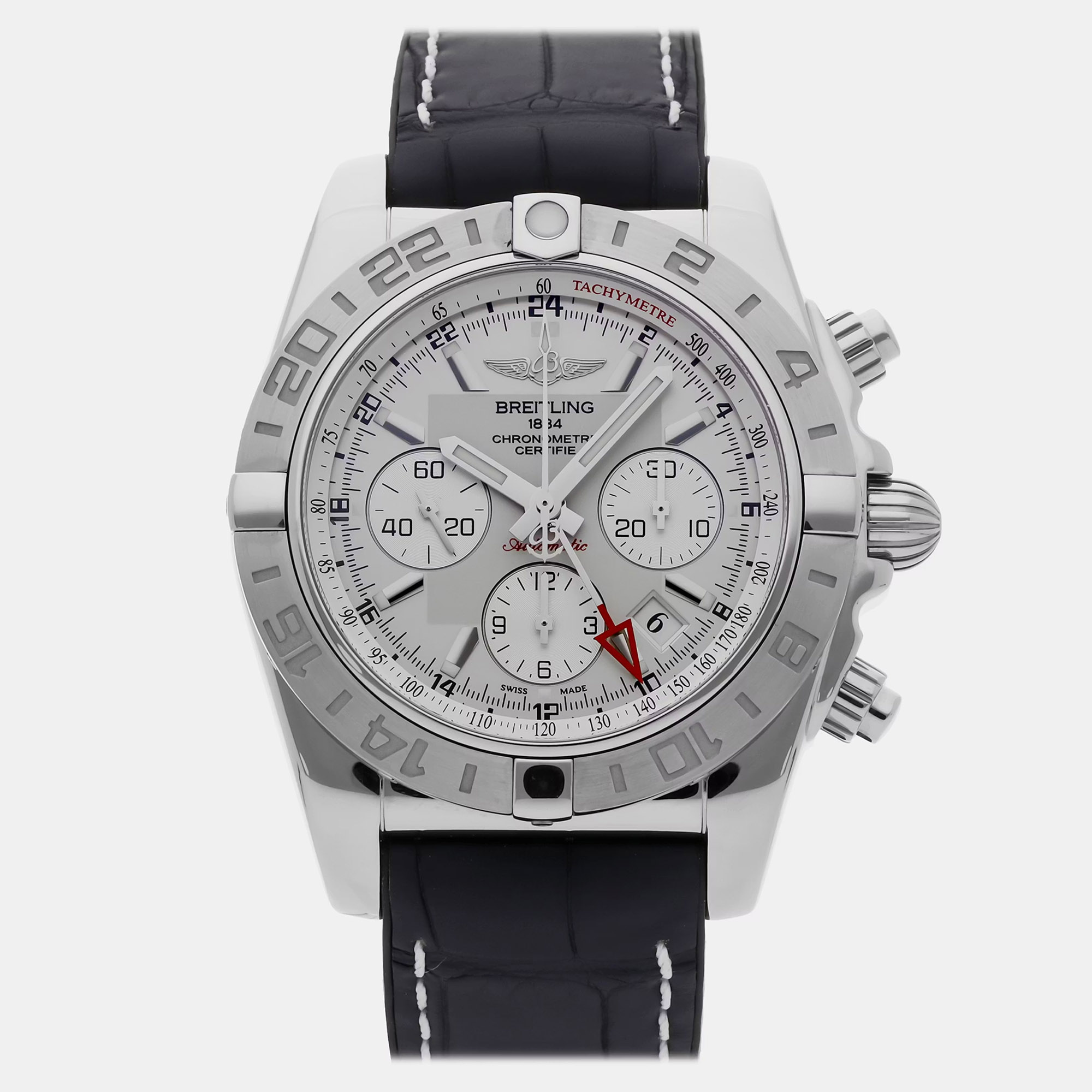 

Breitling Chronomat GMT AB042011/G745 Automatic Chronograph Silver Dial Stainless Steel Men's Wristwatch