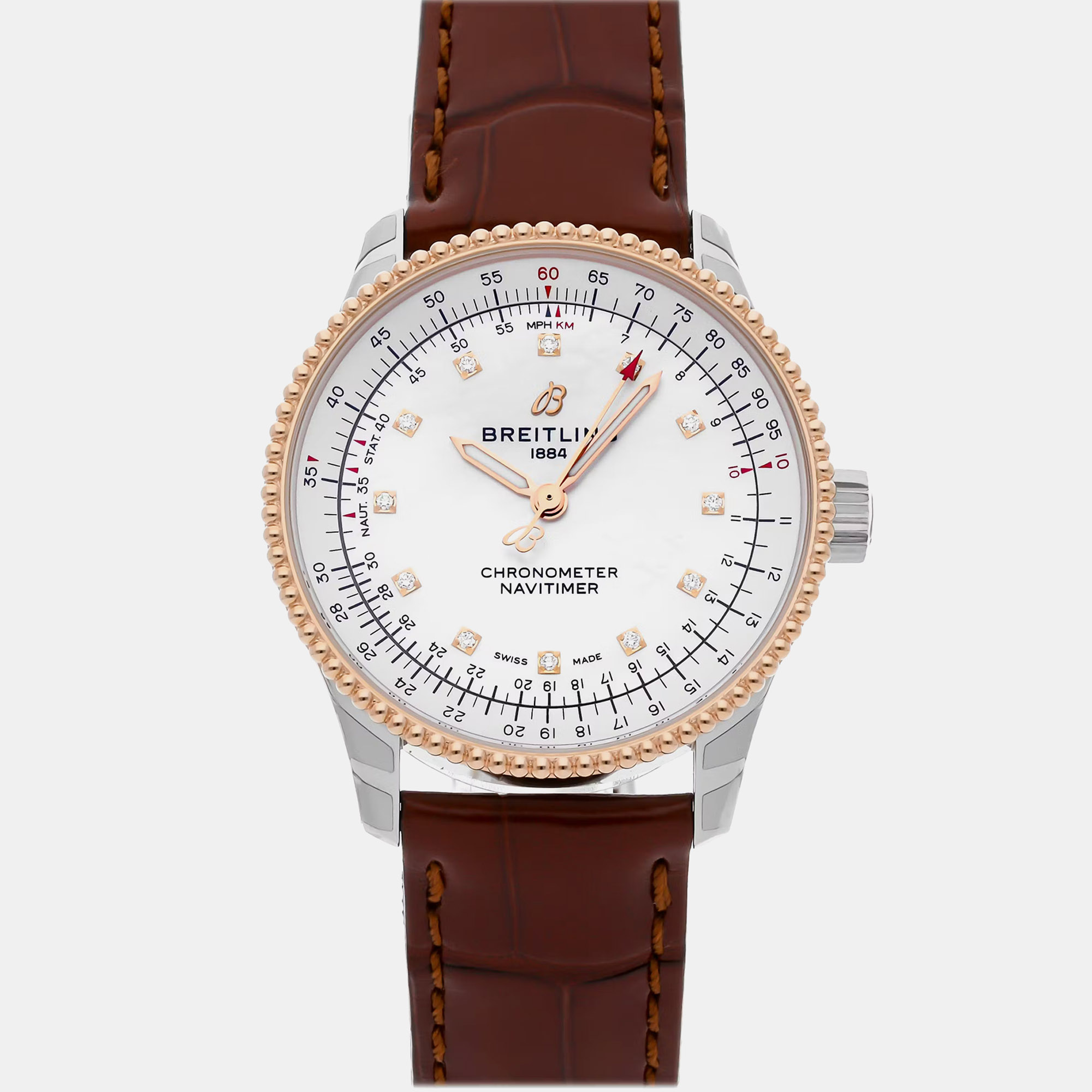 

Breitling Navitimer U17395211A1P2 Automatic White Dial Stainless Steel Men's Wristwatch