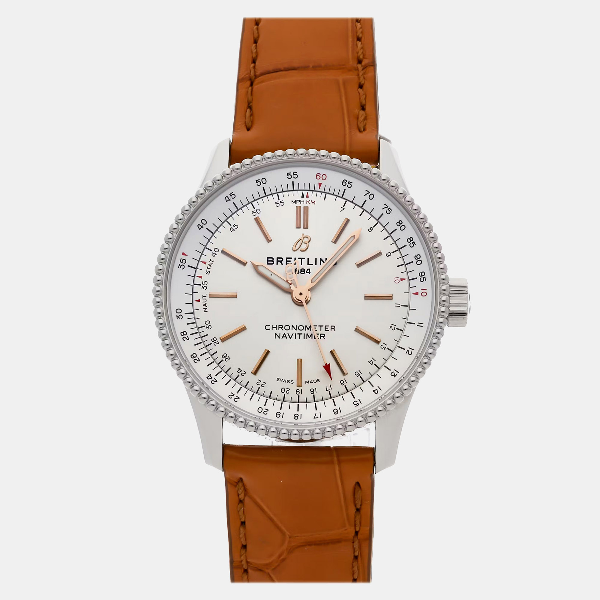 

Pre-Owned Breitling Navitimer Ladies Watch A17395F41G1P4 Automatic 35 mm, Silver