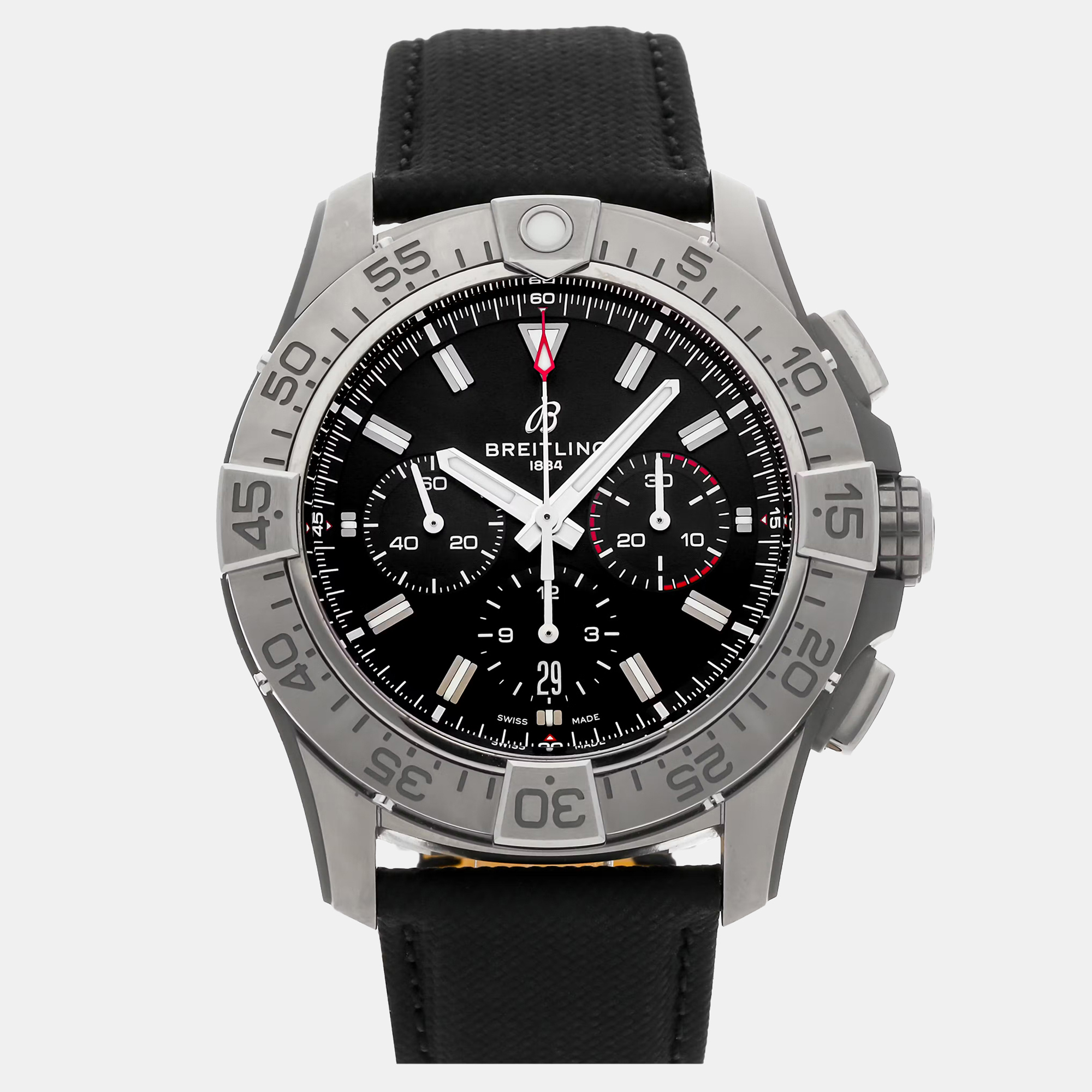 

Breitling Super Avenger B01 EB0148101B1X1 Automatic Chronograph Black Dial Titanium Men's Wristwatch 48mm