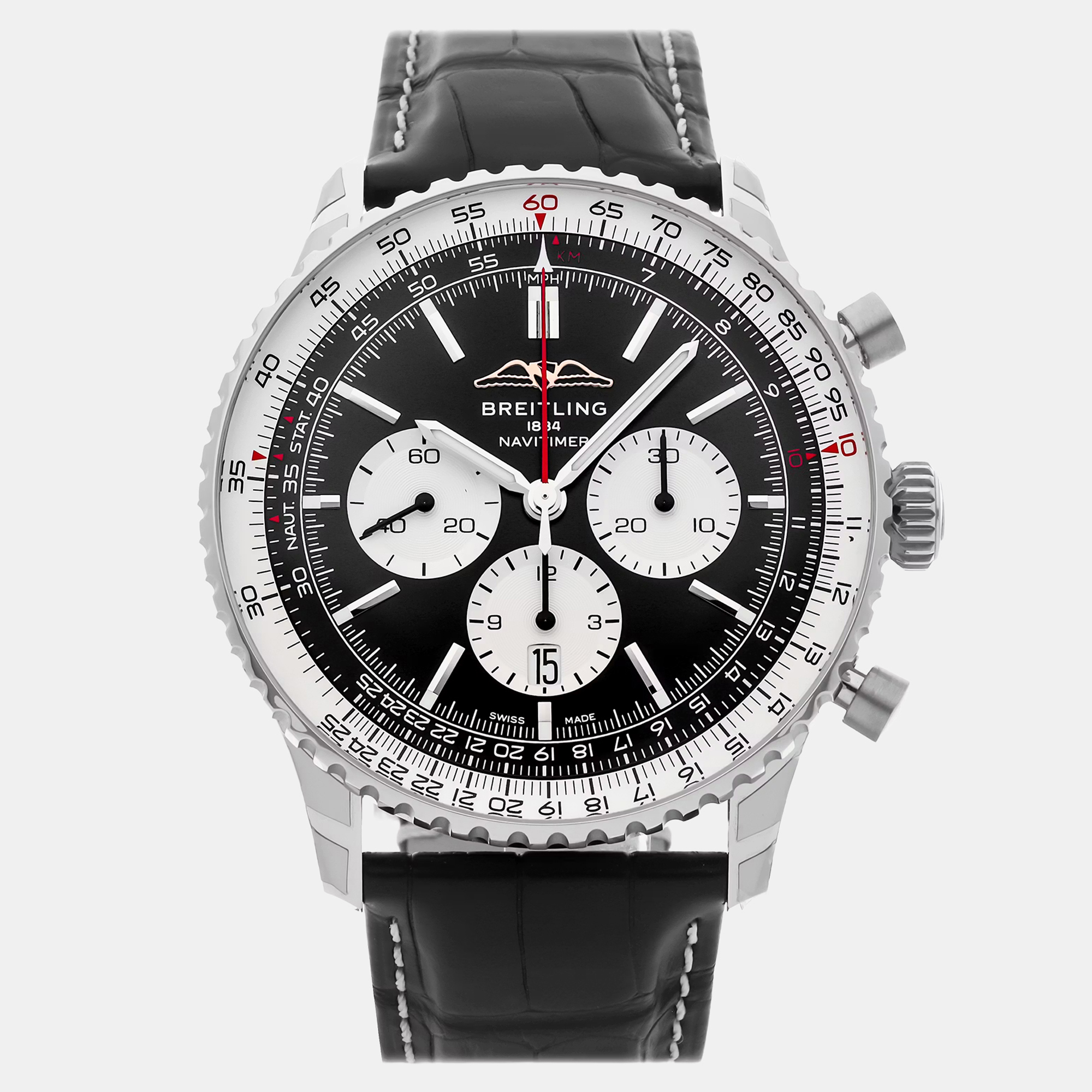 

Pre-Owned Breitling Navitimer B01 Chronograph AB0137211B1P1 Automatic 46 mm, Black