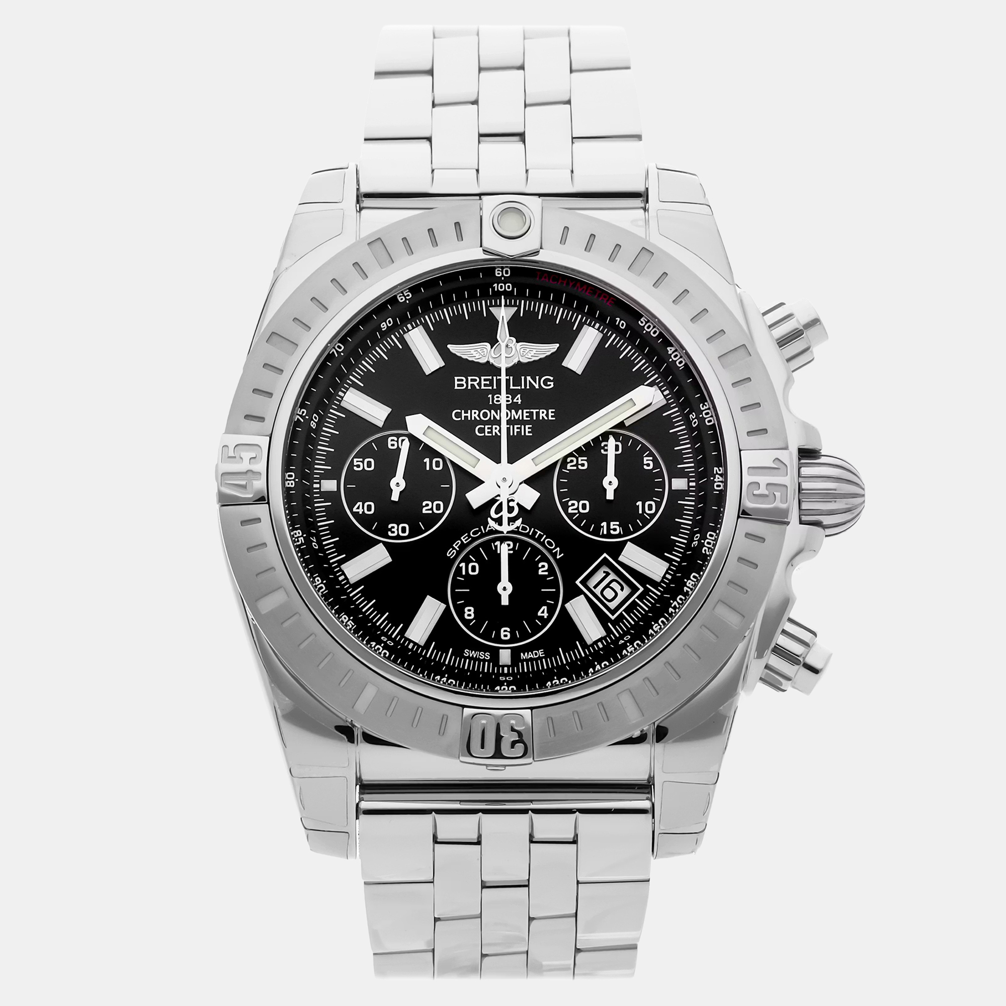 

Breitling Chronomat B01 Japan Special Edition AB0115111B1A1 Automatic Chronograph Black Dial Stainless Steel Men's Wristwatch
