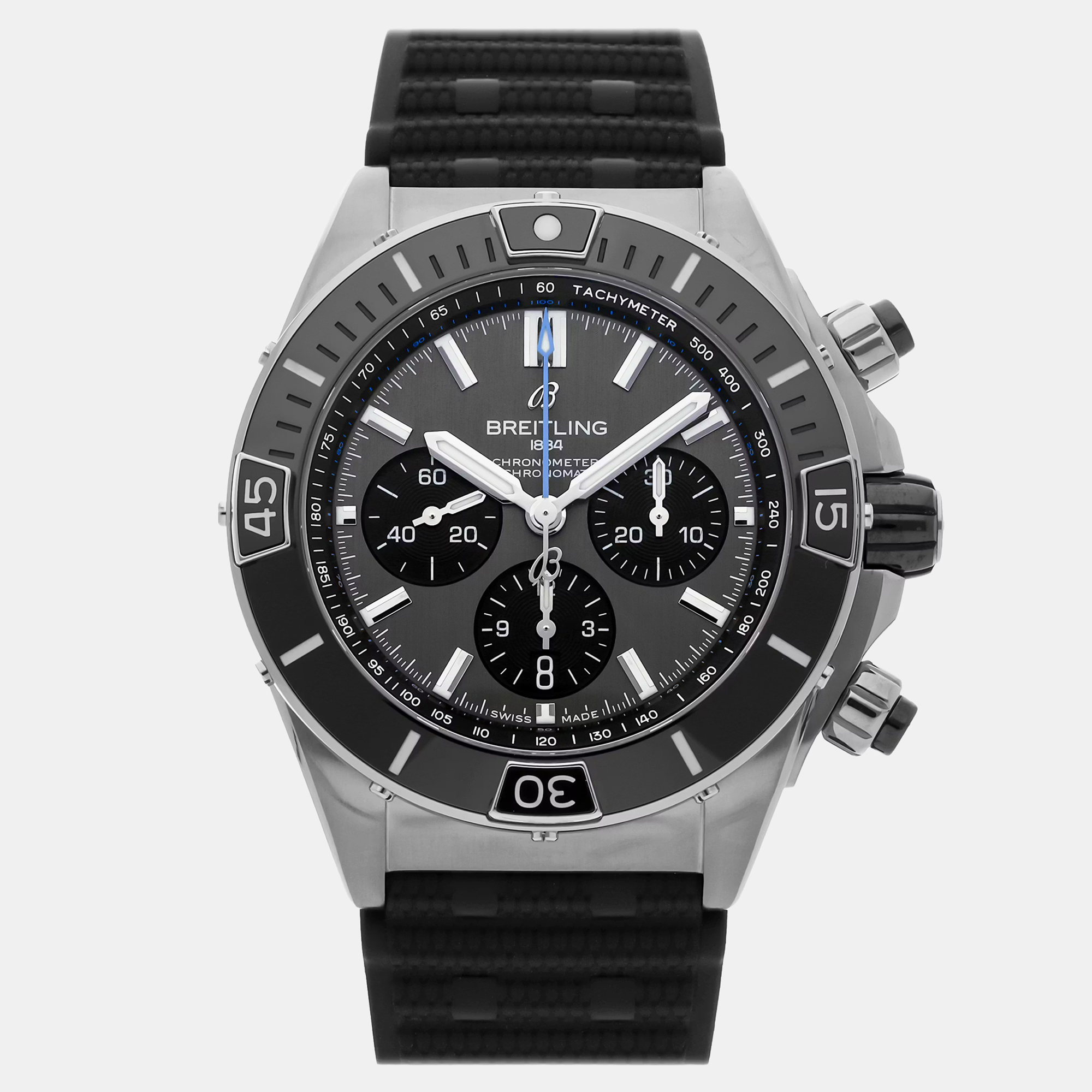 

Pre-Owned Breitling Super Chronomat B01 EB0136251M1S1 Automatic 44 mm, Grey