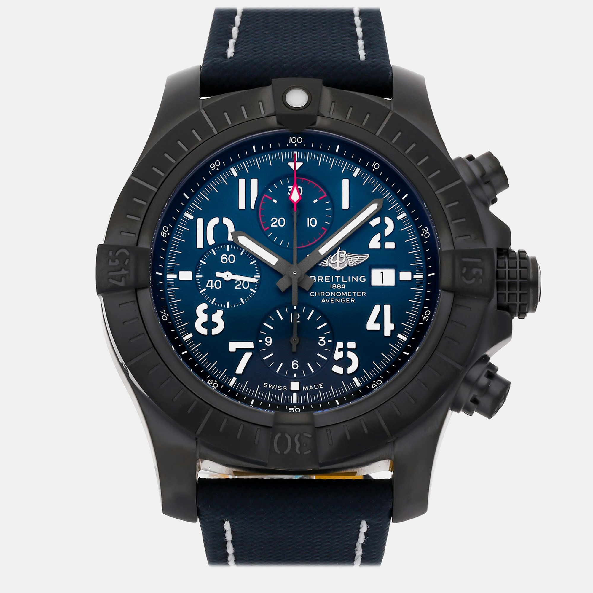 

Pre-Owned Breitling Super Avenger Chronograph Night Mission V13375101C1X2 Automatic 48 mm, Blue