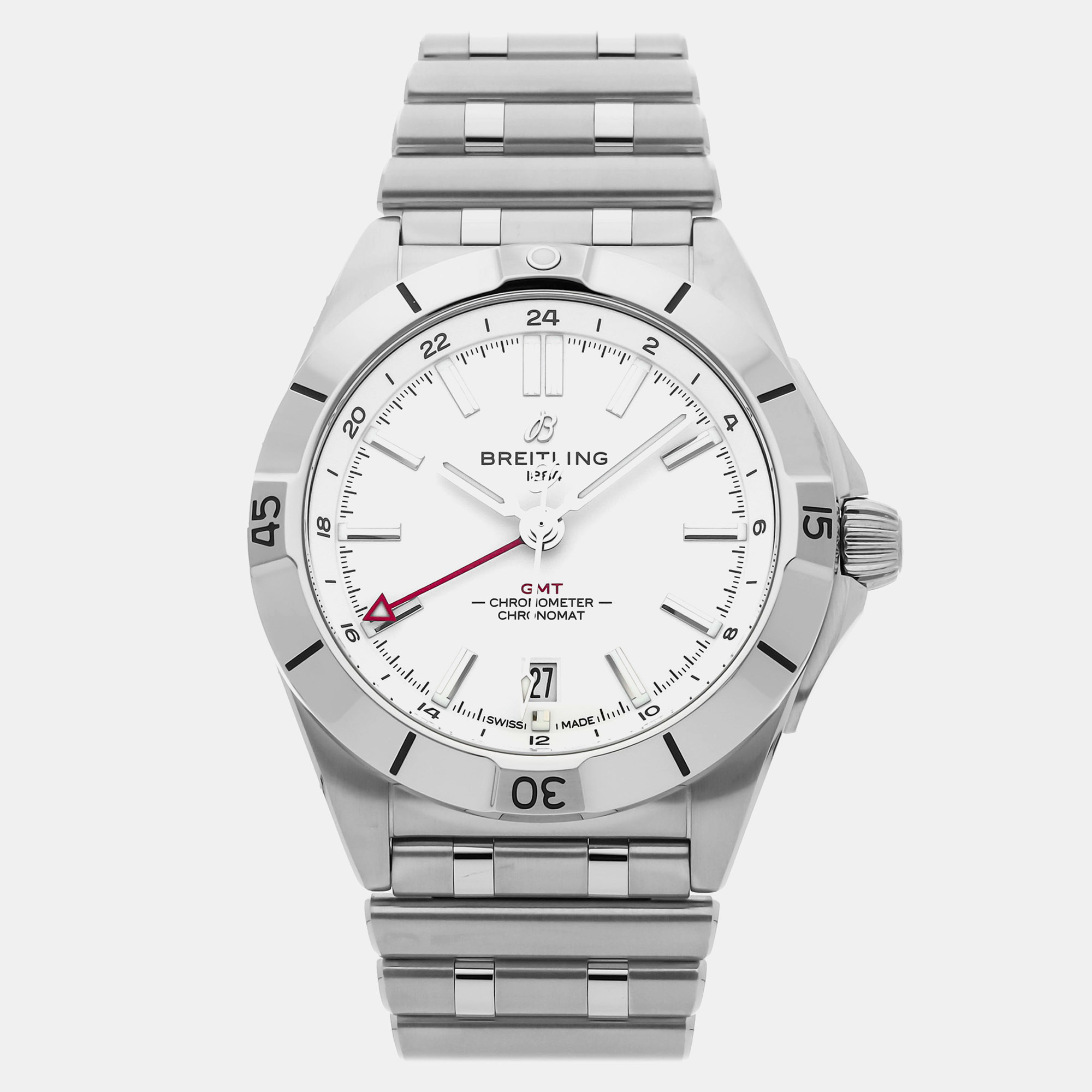 

Pre-Owned Breitling Chronomat GMT A32398101A1A1 Automatic 40 mm, Silver