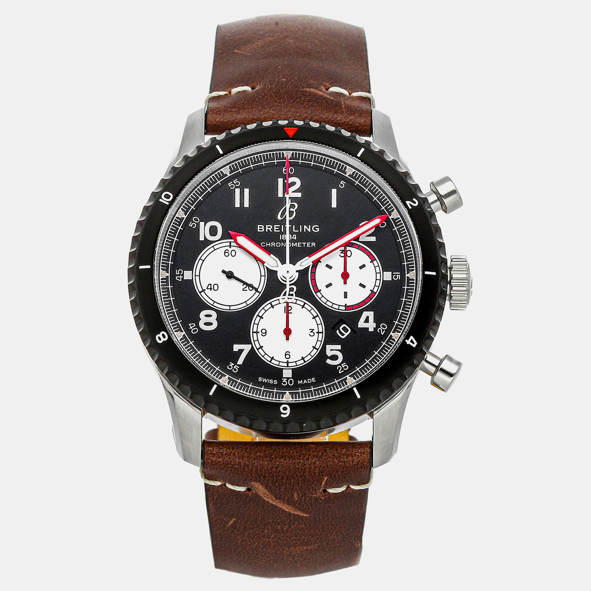 

Pre-Owned Breitling Aviator 8 B01 Chronograph Mosquito AB01194A1B1X2 Black Automatic Stainless Steel Men's Wristwatch 43 MM