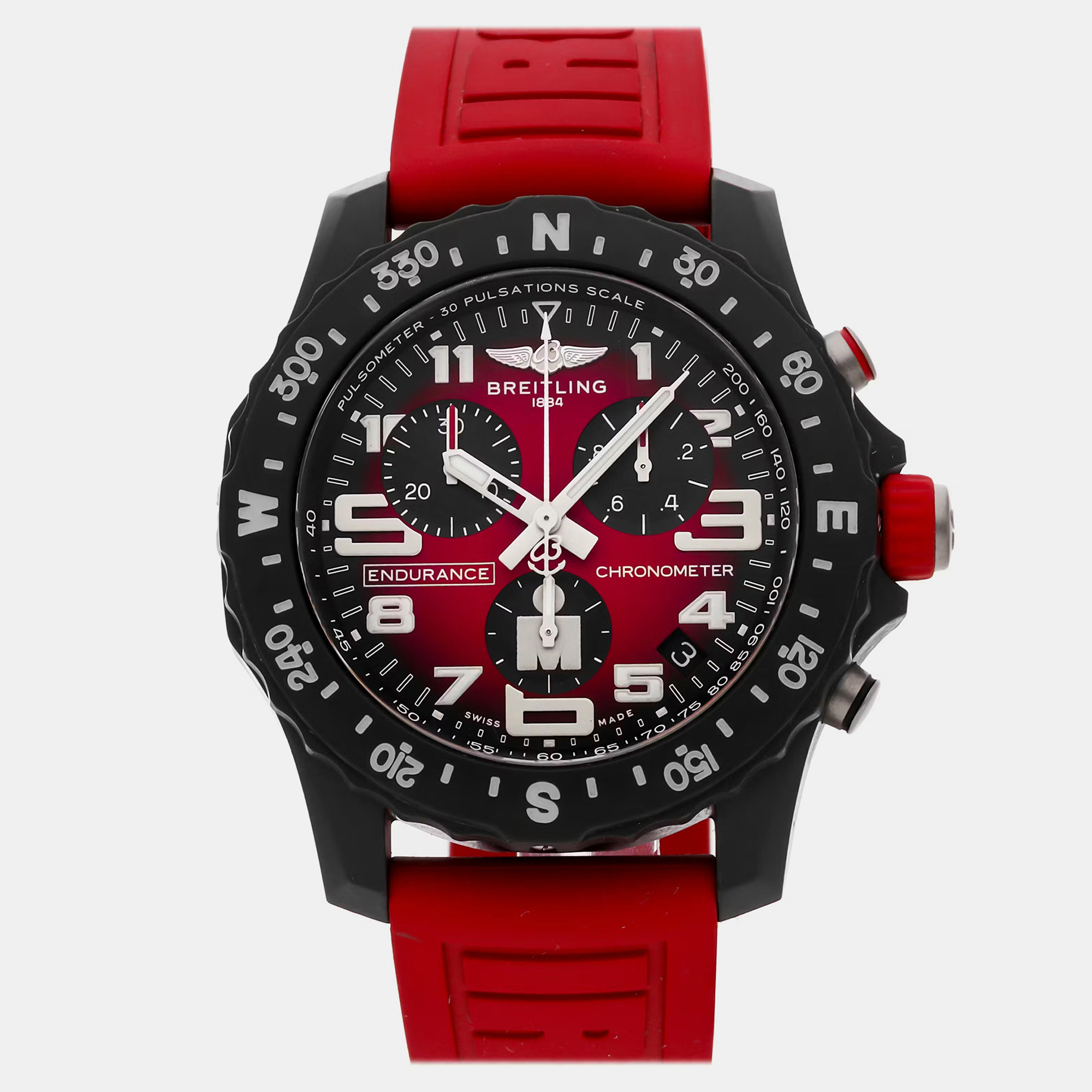 

Pre-Owned Breitling Endurance Pro IRONMAN Edition X823109A1K1S1 Quartz 44 mm, Red