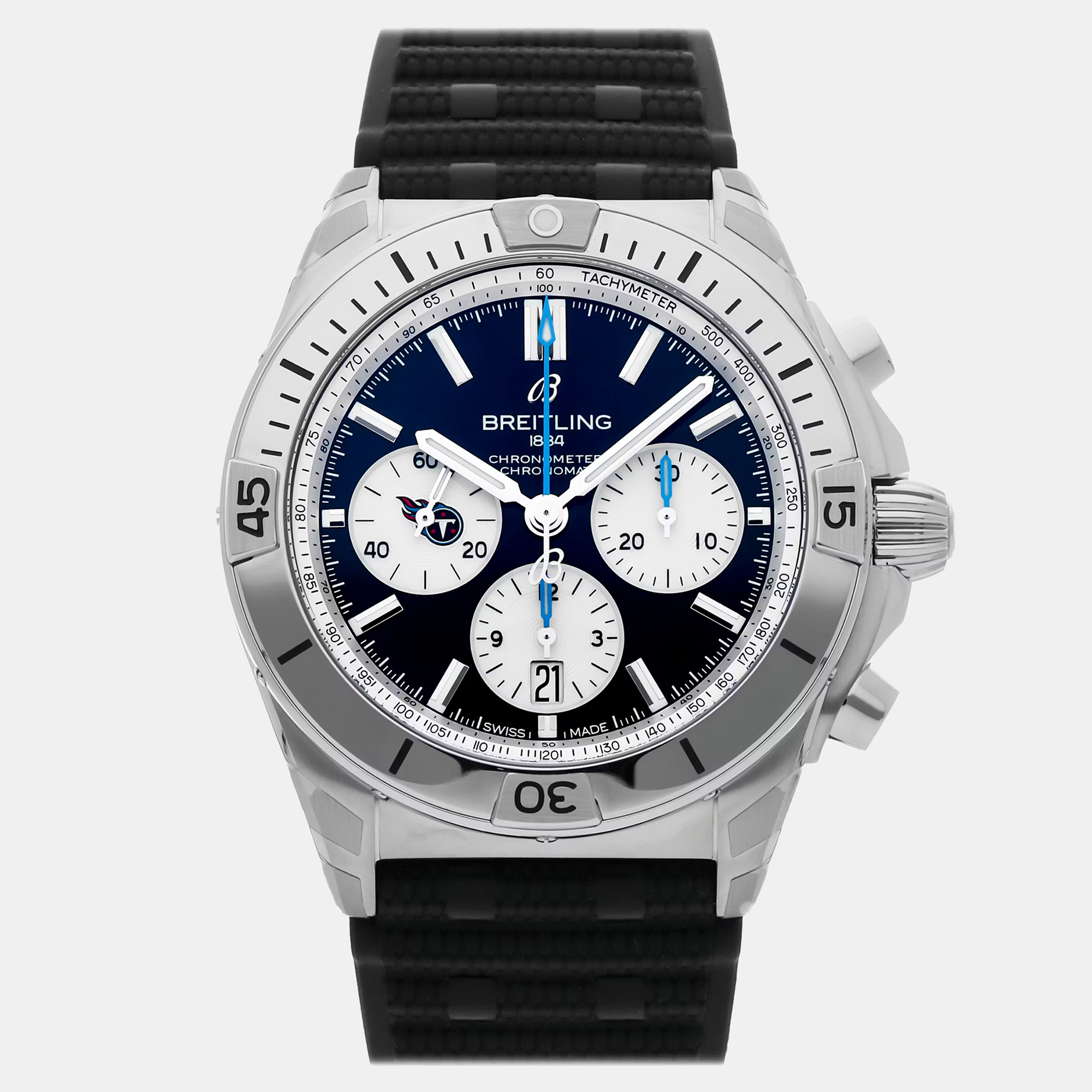 Pre-Owned Breitling Chronomat B01 NFL Tennessee Titans AB01342B1C6S1