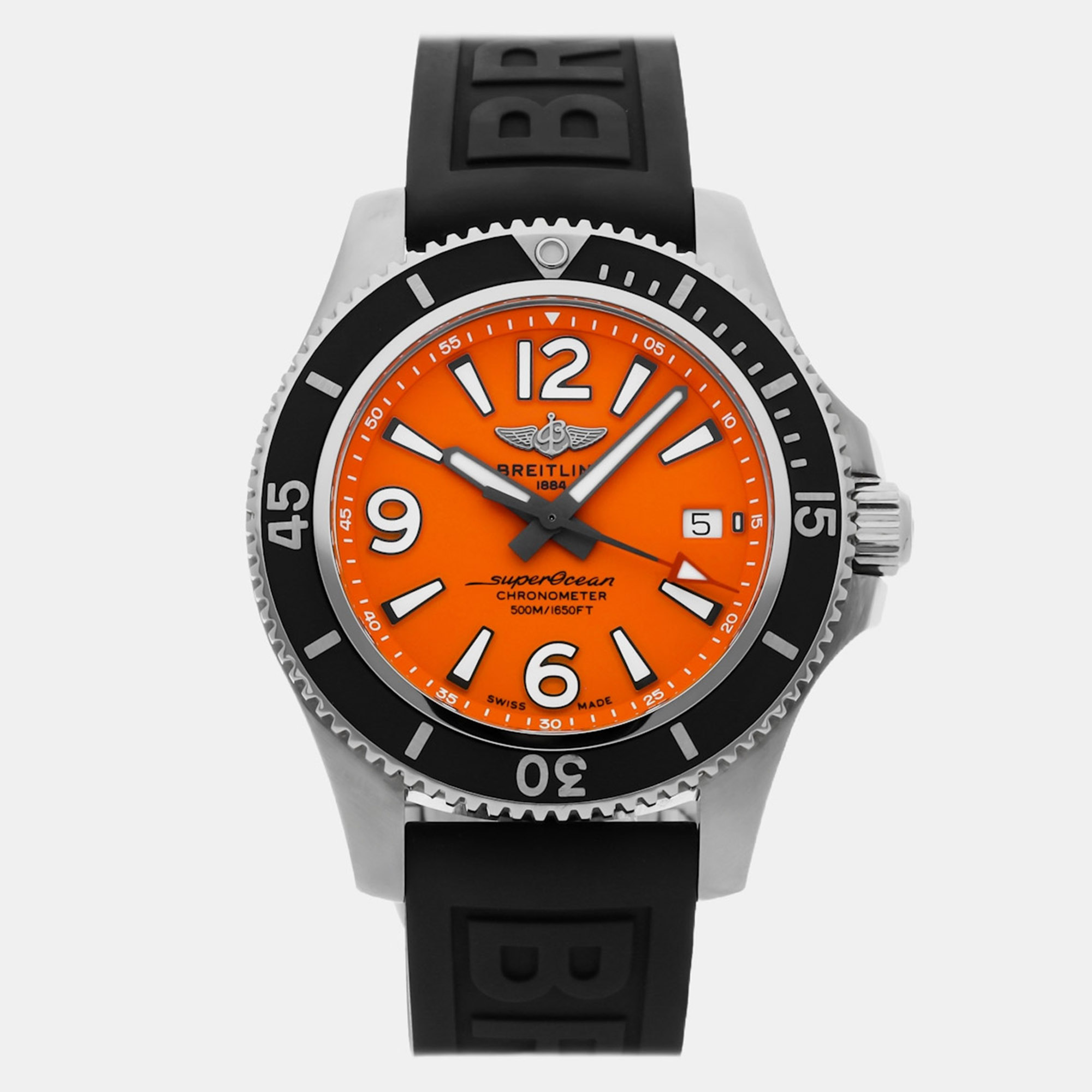 

Pre-Owned Breitling Superocean A17366D71O1S2, Orange