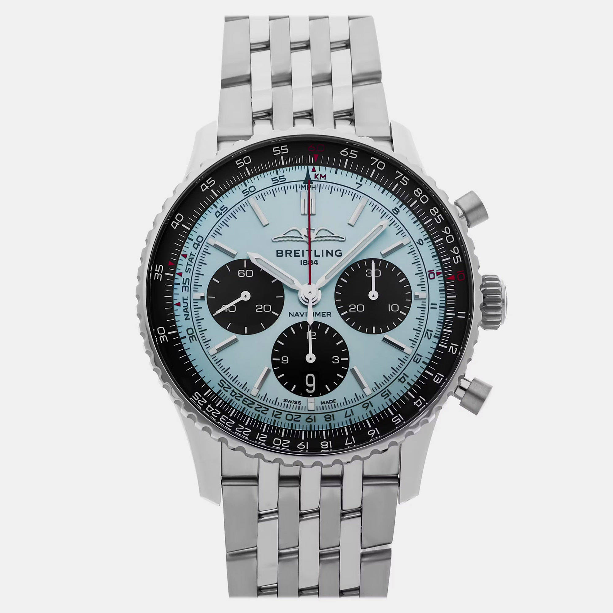 

Pre-Owned Breitling Navitimer B01 Chronograph AB0138241C1A1 Blue Automatic Stainless Steel Men's Wristwatch 43 MM