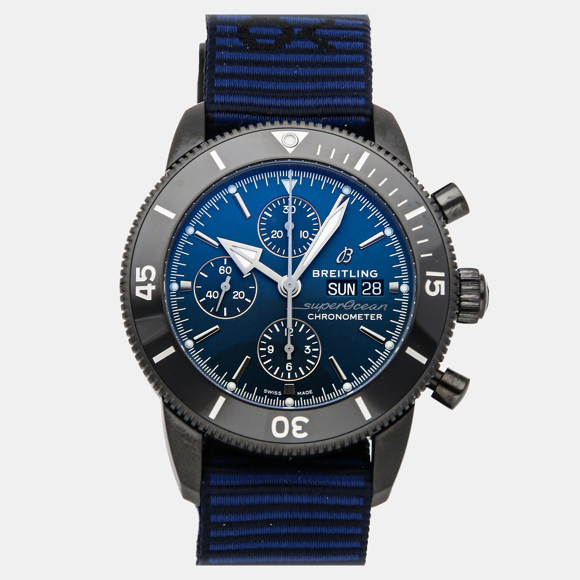 

Pre-Owned Breitling Superocean Heritage Chronograph M133132A1C1W1 44 mm, Blue