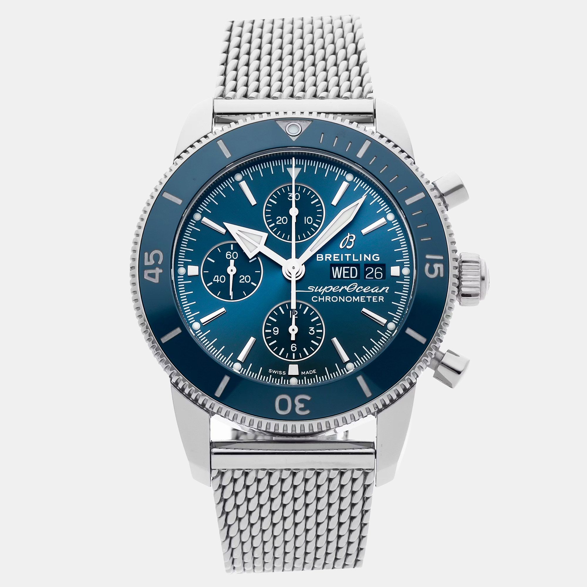 

Pre-Owned Breitling Superocean Heritage Chronograph A13313161C1A1 44 mm, Blue
