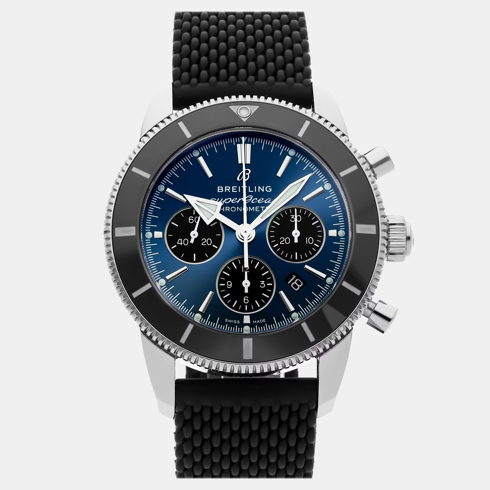 

Pre-Owned Breitling Superocean Heritage B01 Chronograph AB0162121C1S1 44 mm, Black