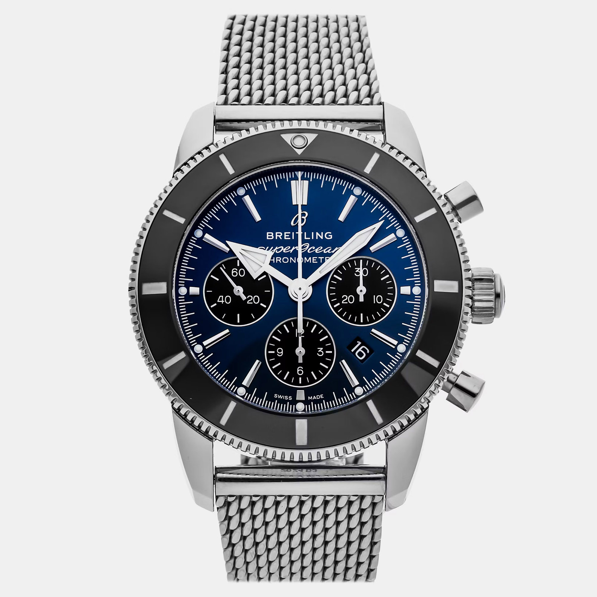 

Pre-Owned Breitling Superocean Heritage B01 Chronograph AB0162121C1A1 Blue Automatic Stainless Steel Men's Wristwatch 44 MM