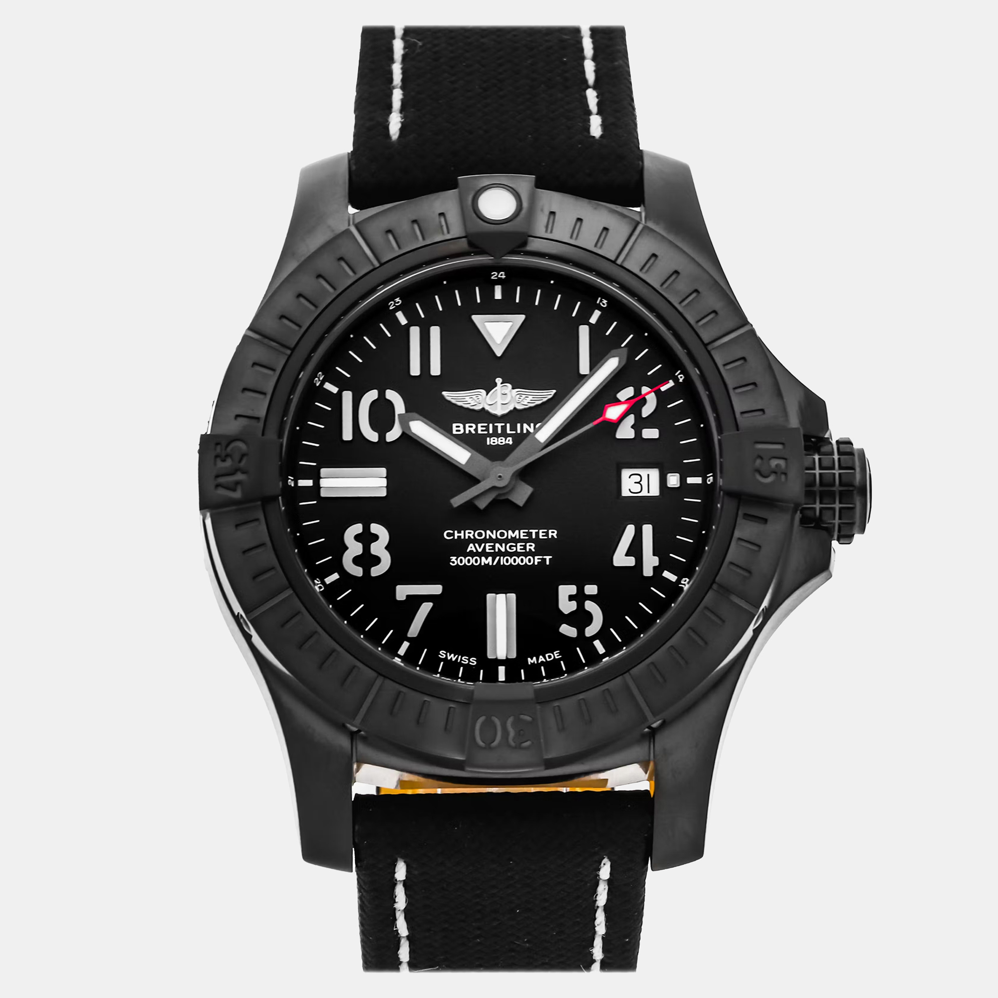 

Pre-Owned Breitling Avenger Seawolf Night Mission V17319101B1X1 Automatic 45 mm, Black