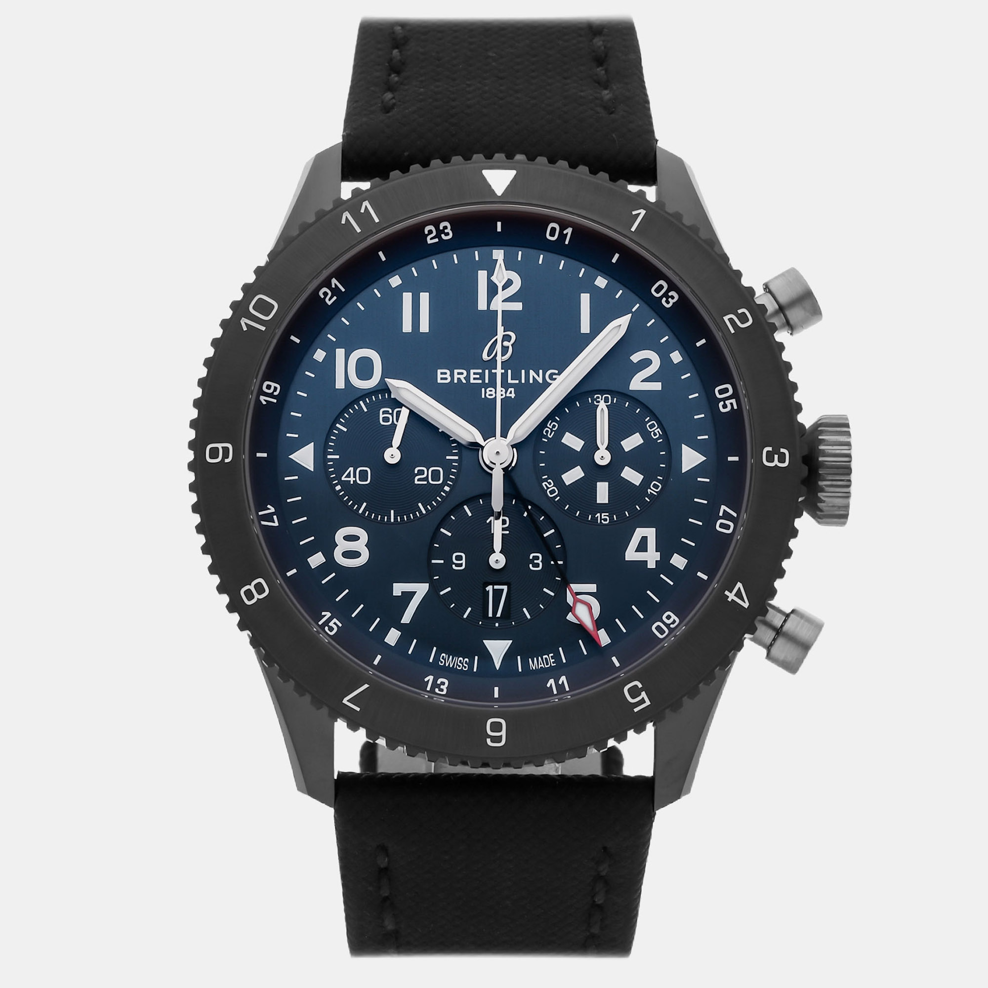 Pre-owned Breitling Super Avi B04 Chronograph Blue Ceramic Automatic Men's Watch 46mm