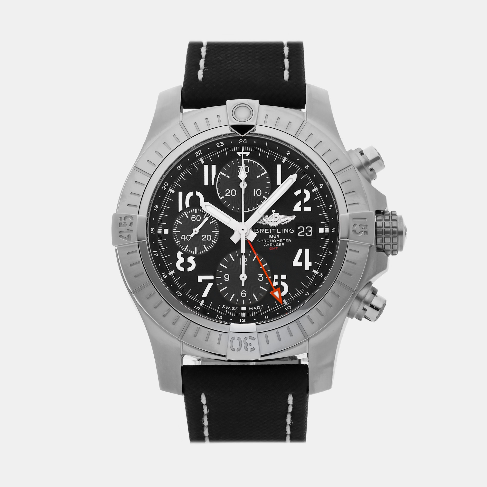 Breitling Avenger A24315101B1X2 Black Stainless Steel Automatic Mens Watches 45mm