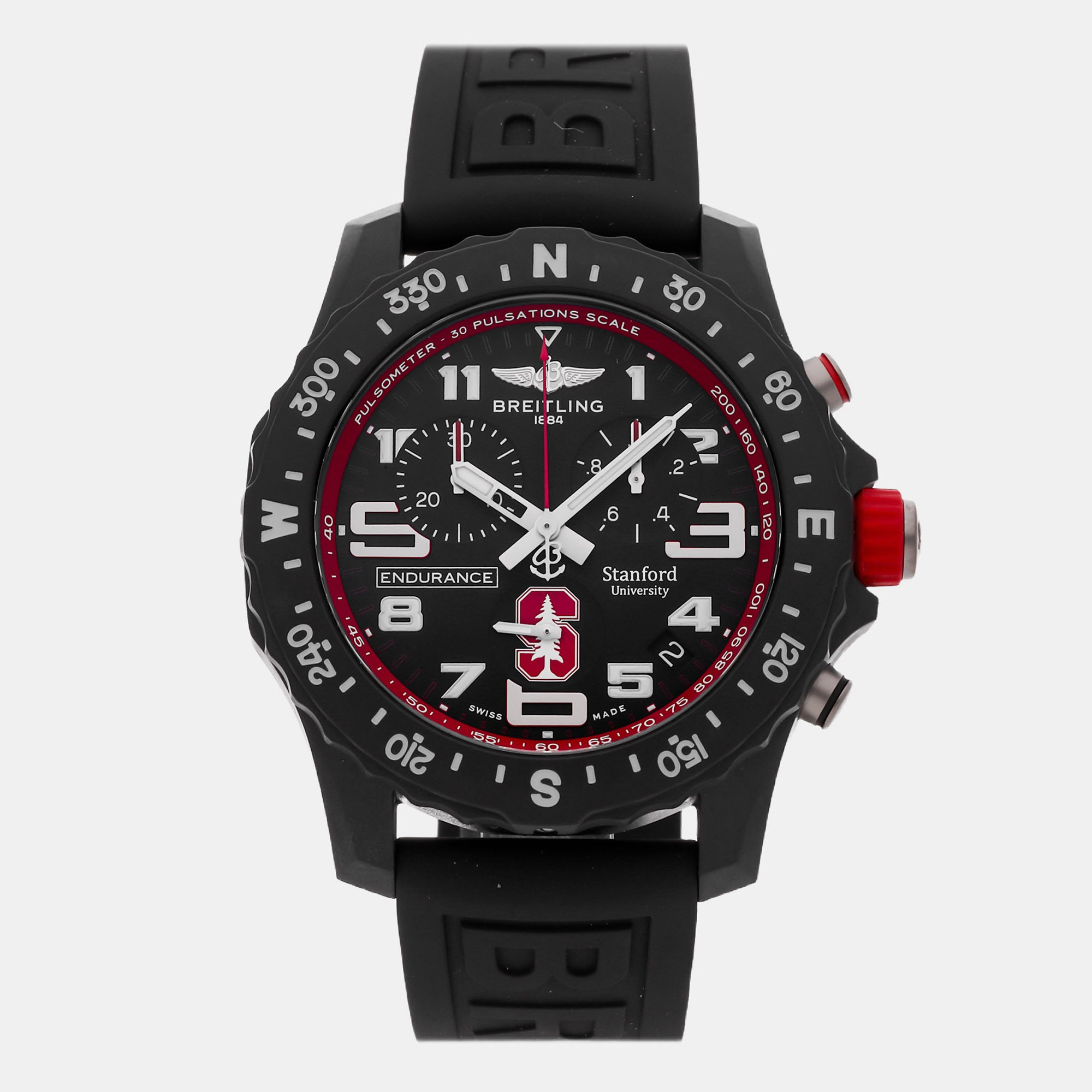 Breitling Endurance Pro Stanford University X823109C1B1S1 Black Breitlight Quartz Mens Watches 44mm