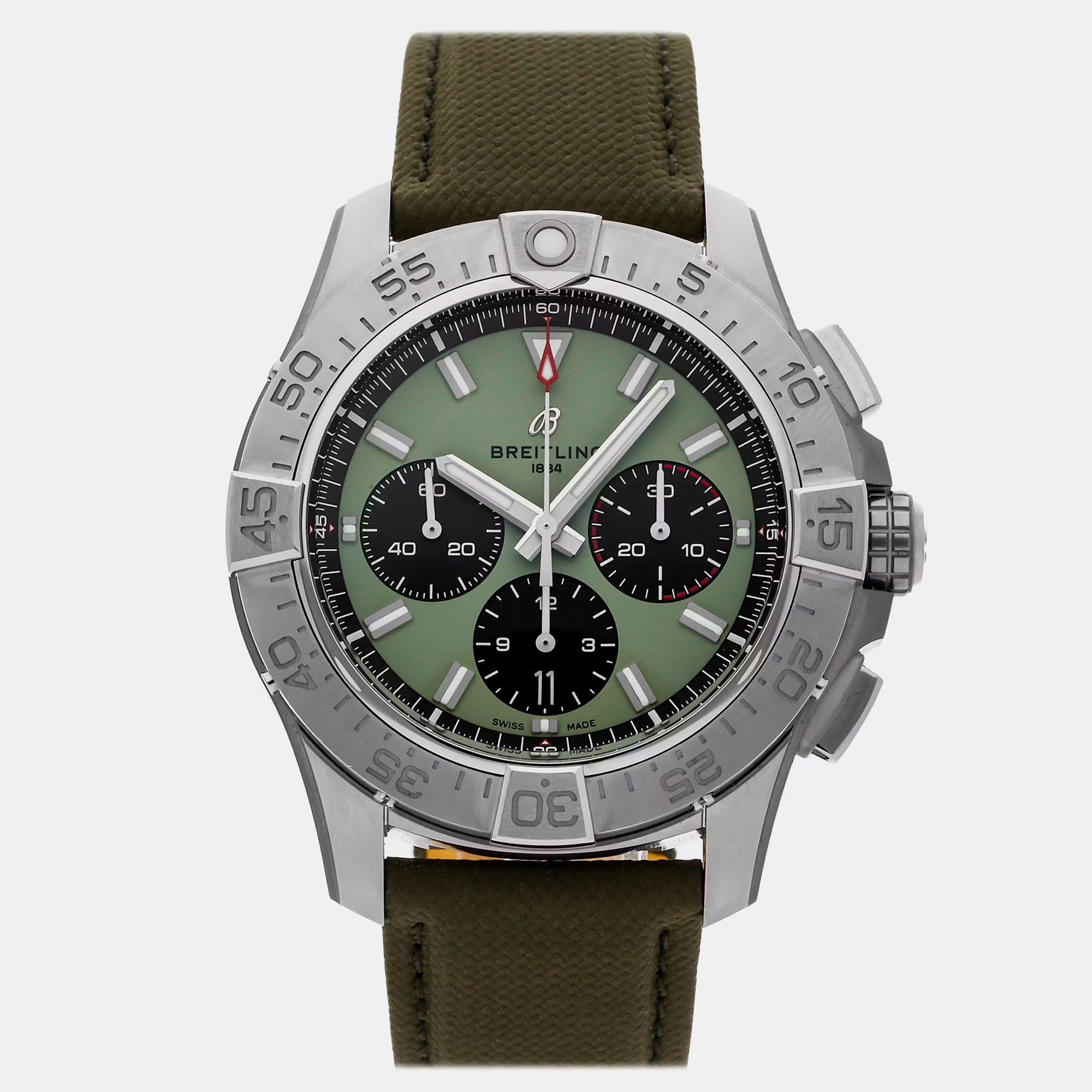 Breitling Avenger AB0147101L1X1 Green Stainless Steel Automatic Mens Watches 44mm