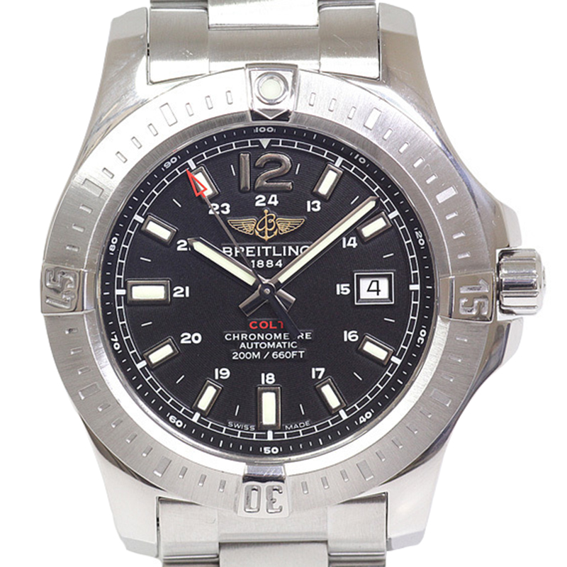 

Breitling Black Stainless Steel Colt Men's Wristwatch