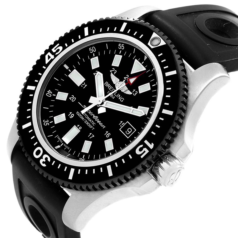 

Breitling Black Ceramic and Stainless Steel Aeromarine Superocean Y17393 Men's Wristwatch