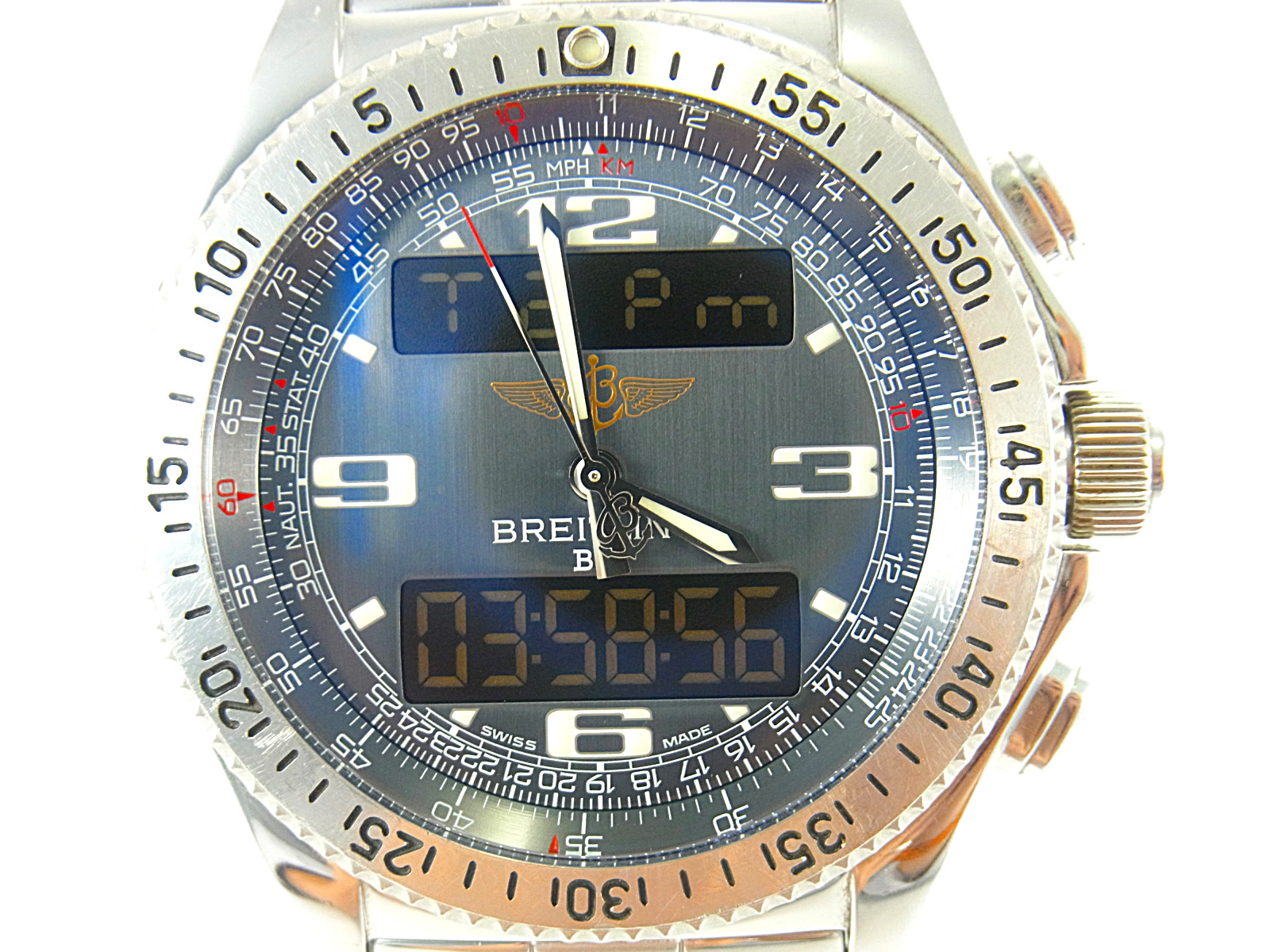 

Breitling Gray Stainless Steel B-1 A68362 Men's Wristwatch, Grey