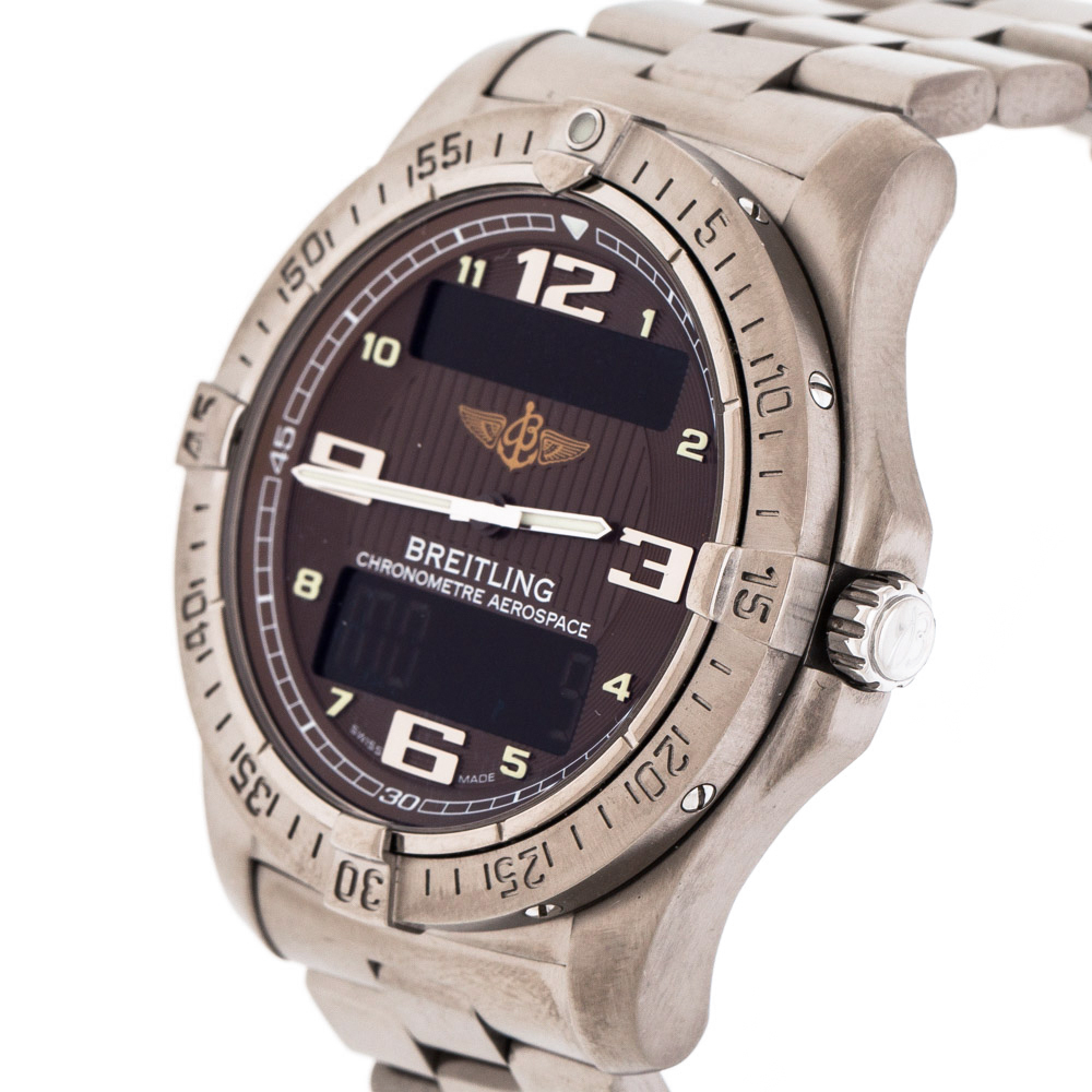

Breitling Brown Titanium Aerospace E79362 Men's Wristwatch, Grey