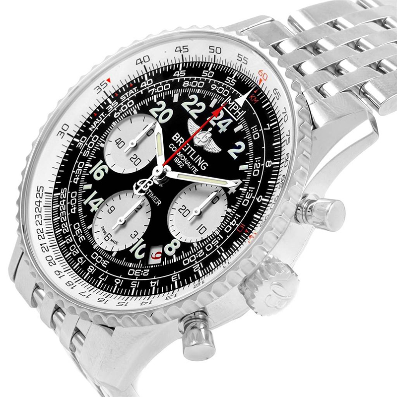 

Breitling Black Stainless Steel Navitimer Cosmonaute