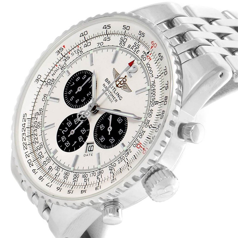 

Breitling Silver Stainless Steel Navitimer Heritage A35340 Men's Wristwatch