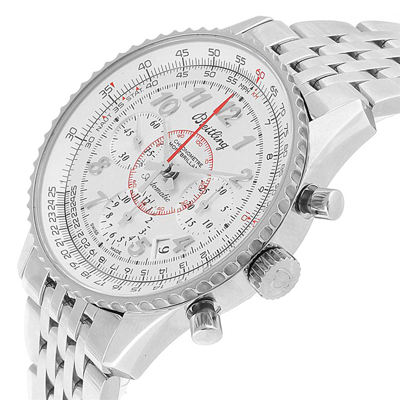 

Breitling Silver Stainless Steel Navitimer Montbrillant