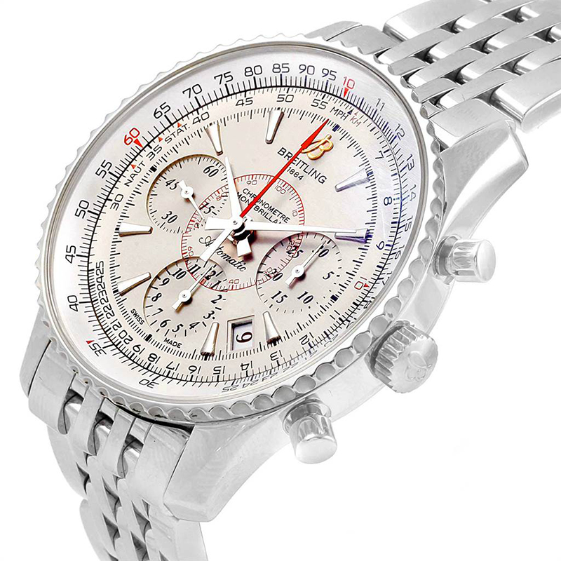

Breitling Silver Stainless Steel Navitimer Montbrillant